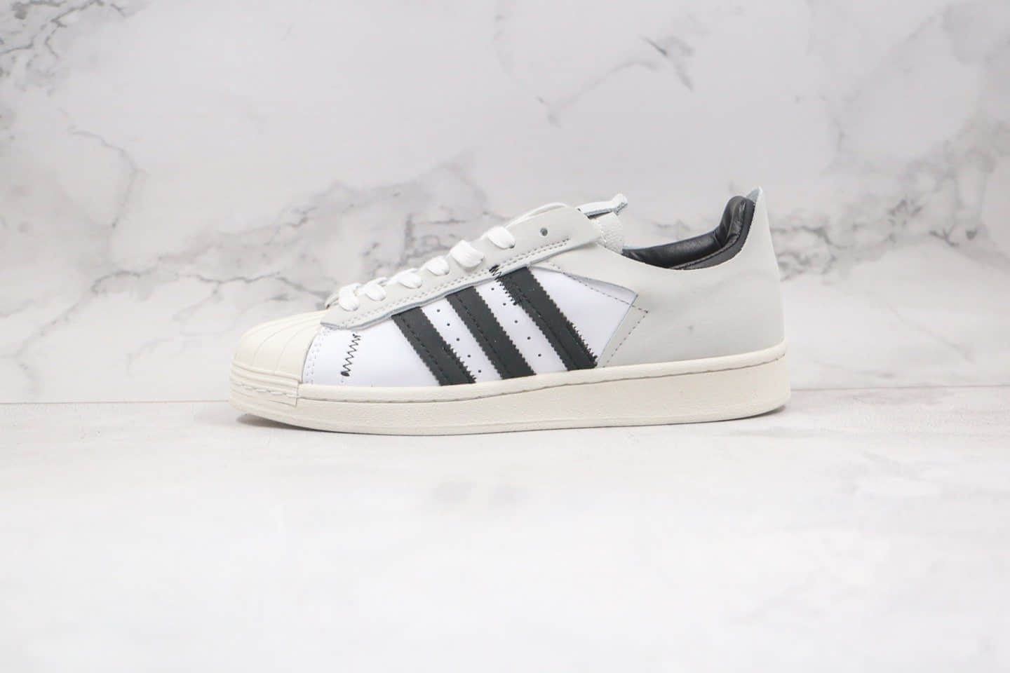 阿迪达斯Adidas Original Superstar WS2纯原版本贝壳头解构白灰黑色板鞋原档案数据开发 货号:FV3024