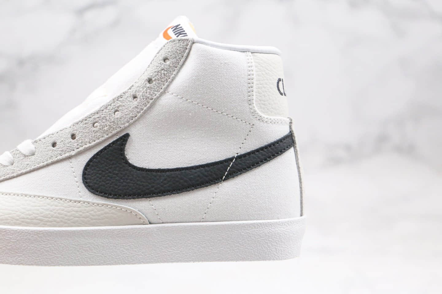 耐克Nike Blazer Mid Class 1977 x Slam Jam联名款纯原版本中帮开拓者白黑色硫化板鞋原楦头纸板打造 货号:CD8233-100