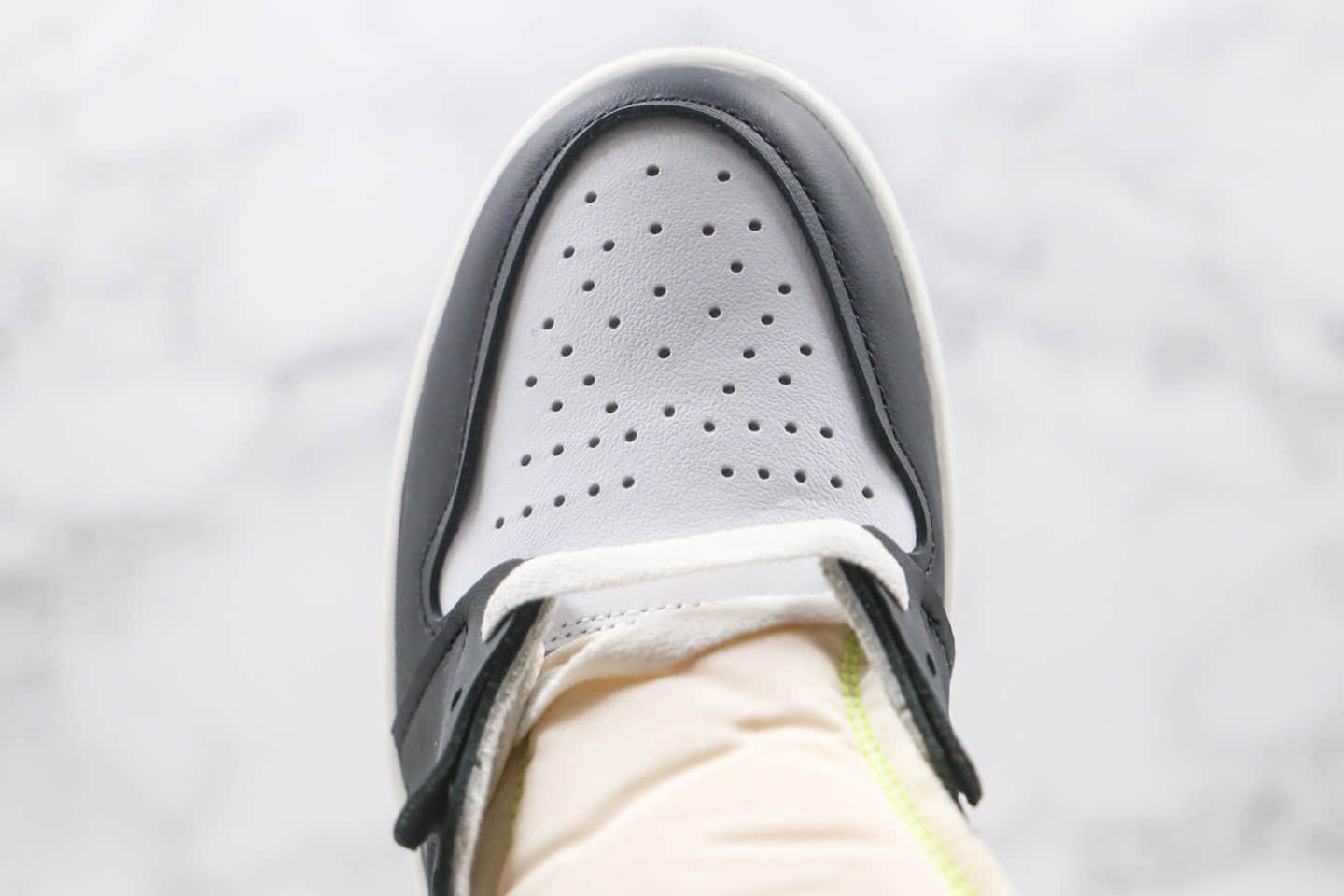 乔丹Air Jordan 1 Vlot Gold纯原版本高帮AJ1荧光绿黑黄色正确后跟定型 货号:555088-118