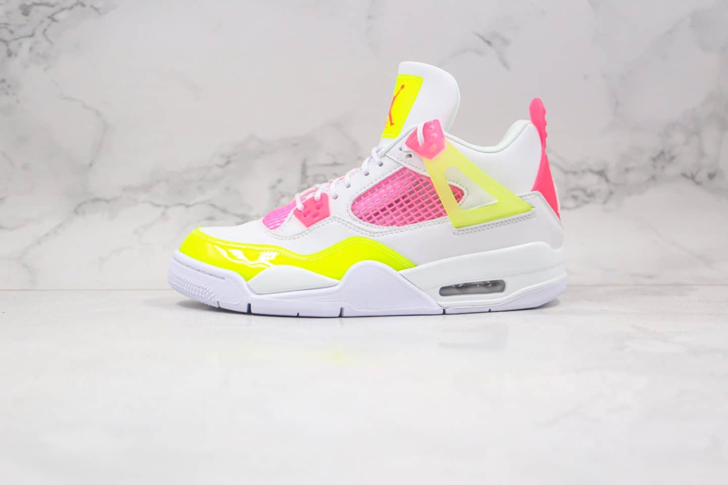 乔丹Air Jordan 4 GS Lemon Venom纯原版本糖果白粉绿色AJ4篮球鞋原档案数据开发 货号:CV7808-100