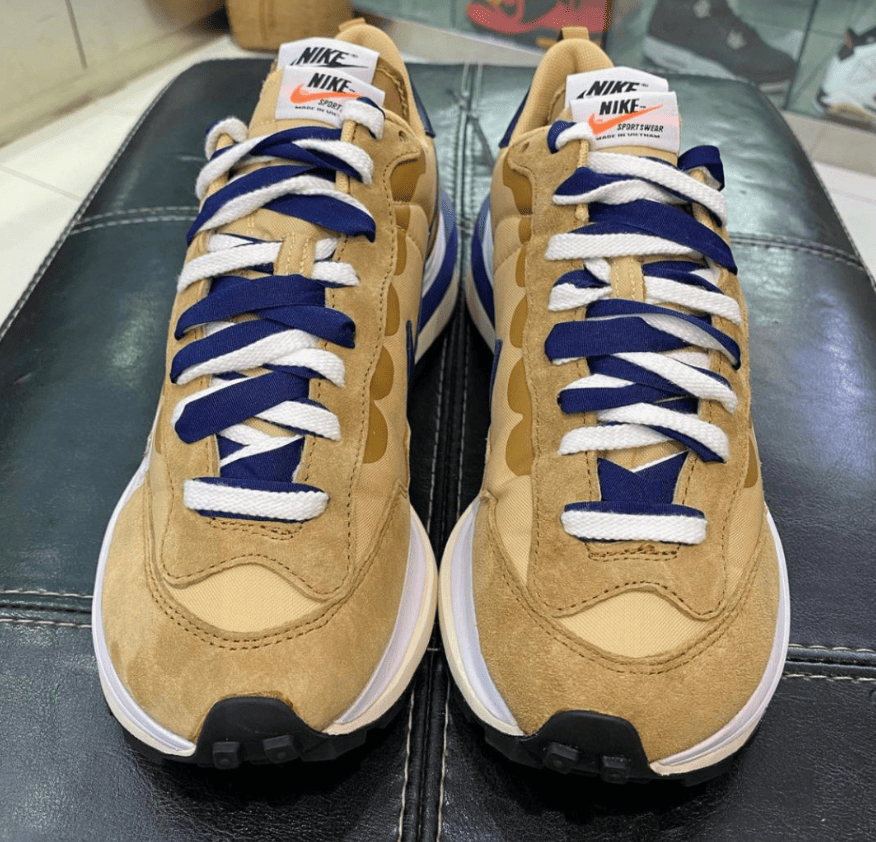 复古高街风!Sacai x Nike VaporWaffle “Sesame”实物有点诱人!