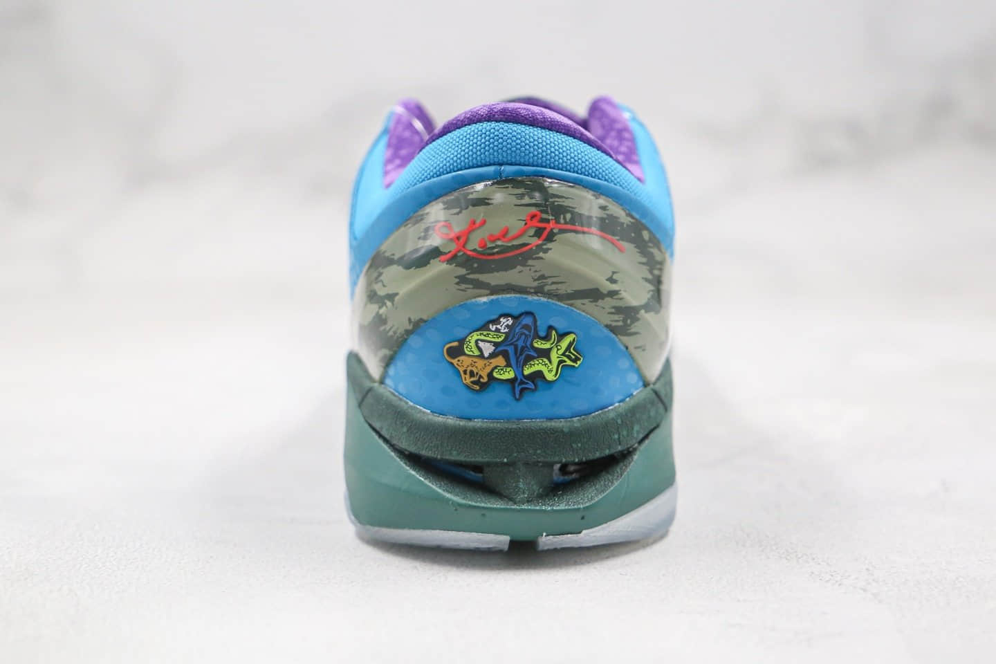 耐克Nike Zoom Kobe 7 Cheetah纯原版本科比7代迷彩绿橙色篮球鞋内置碳板气垫支持实战 货号:488371-200
