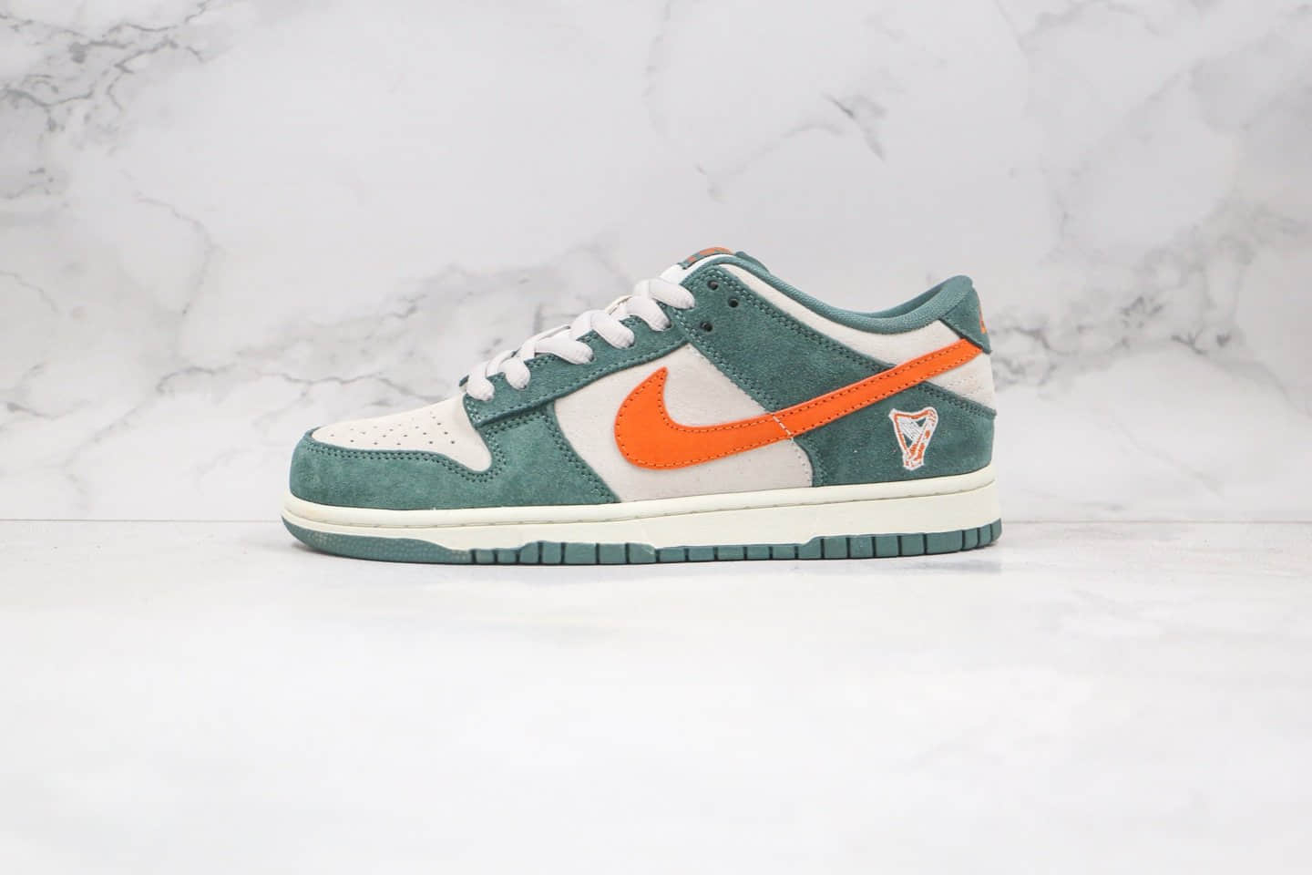 耐克Nike Dunk SB Low Pro x KIKS x EJDER三方联名款纯原版本低帮SB DUNK麂皮灰绿色橙色勾板鞋内置后跟Zoom气垫 货号：304292-185