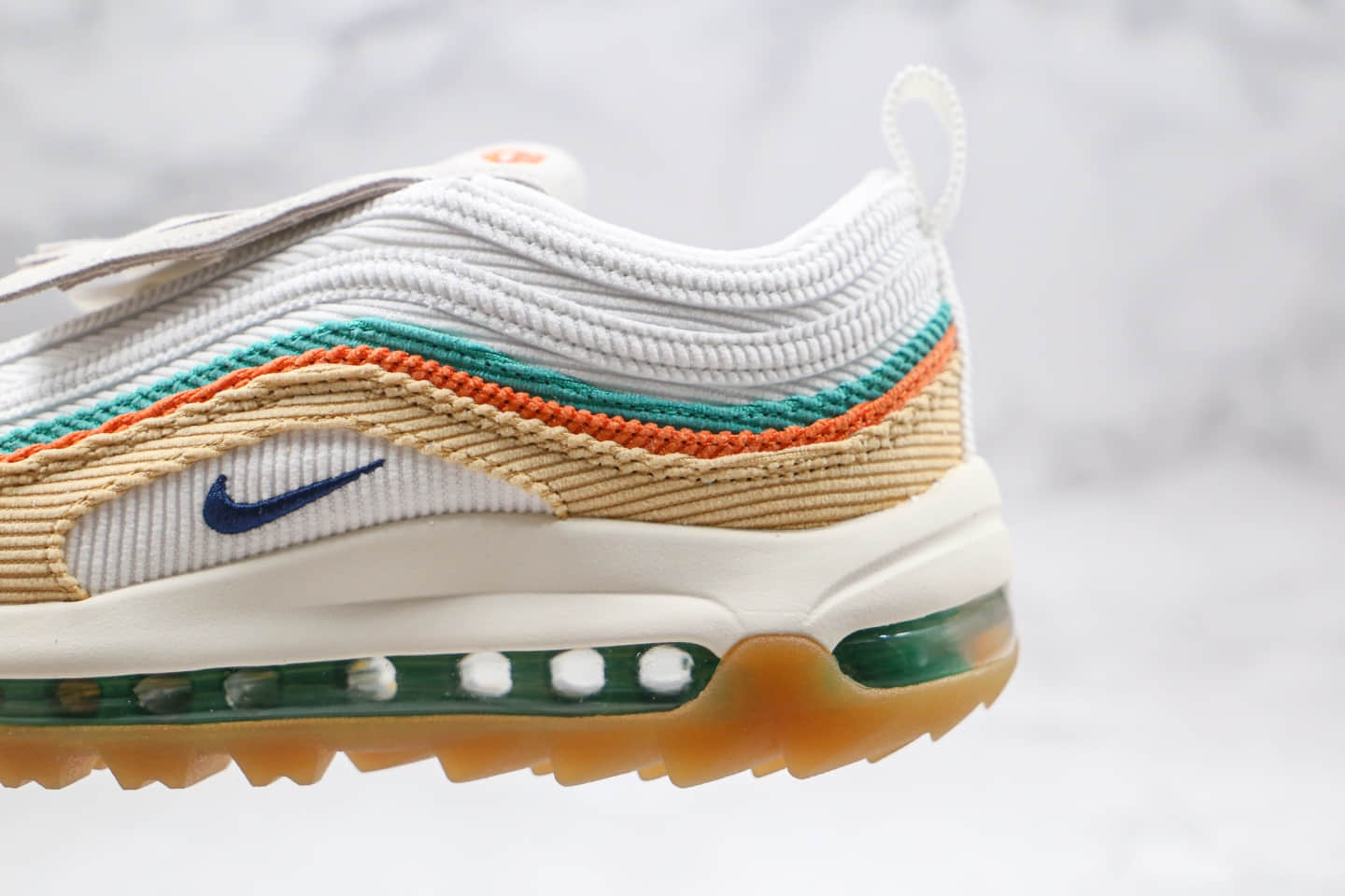 耐克NIKE Air Max 97 G NRG纯原版本灯芯绒款Max97高尔夫款气垫鞋原鞋开模一比一打造 货号：CJ0563-200