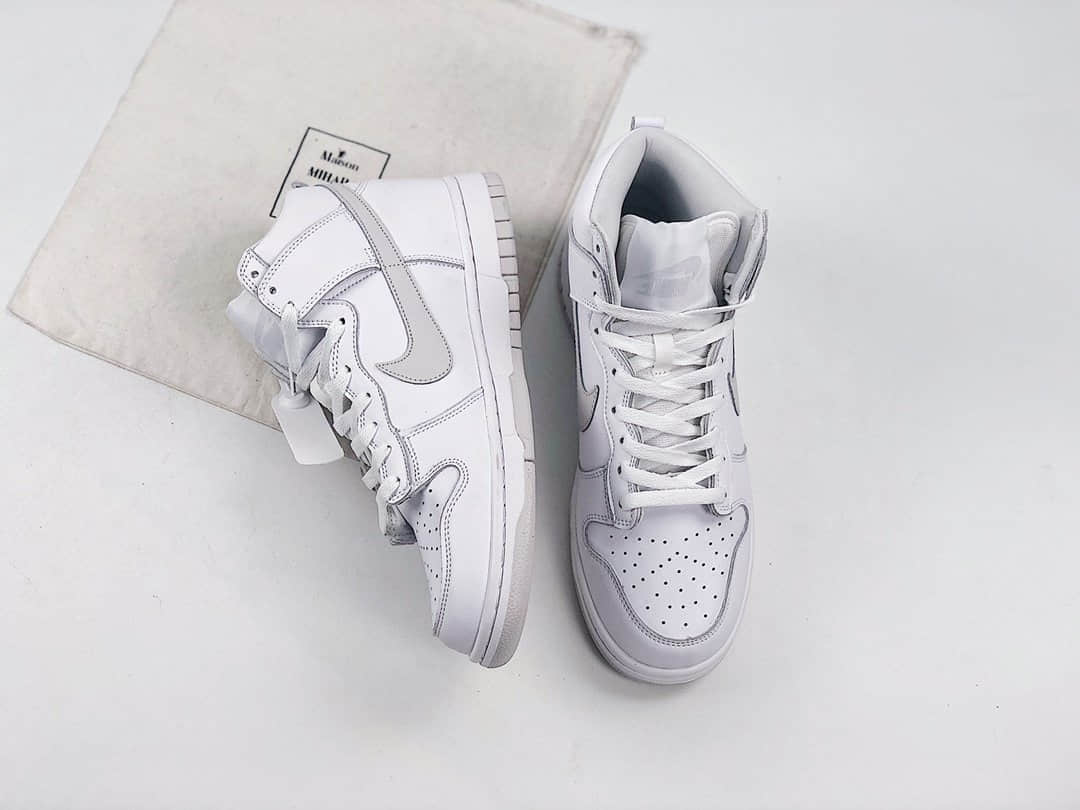 耐克Nike Dunk SB Pure Platinum纯原版本高帮SB DUNK铂金色板鞋内置后跟Zoom气垫 货号:CZ8149-101