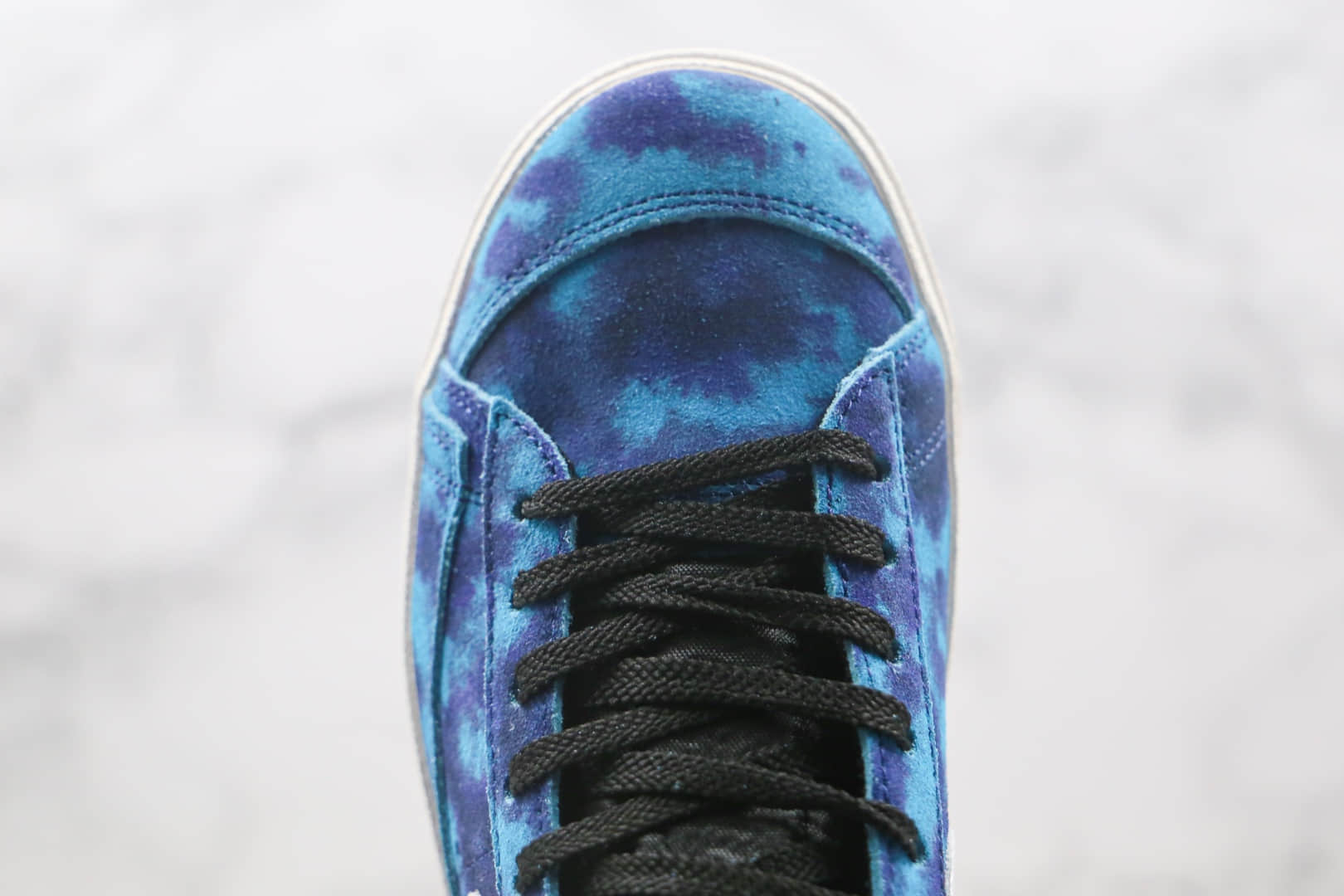 耐克Nike Blazer Mid Retro OG纯原版本中帮开拓者蓝色扎染板鞋原鞋开模一比一打造 货号:DA7575-991