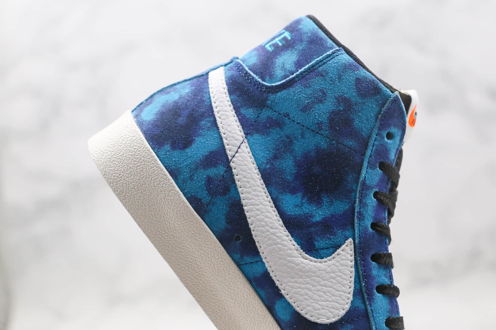 耐克Nike Blazer Mid Retro OG纯原版本中帮开拓者蓝色扎染板鞋原鞋开模一比一打造 货号:DA7575-991