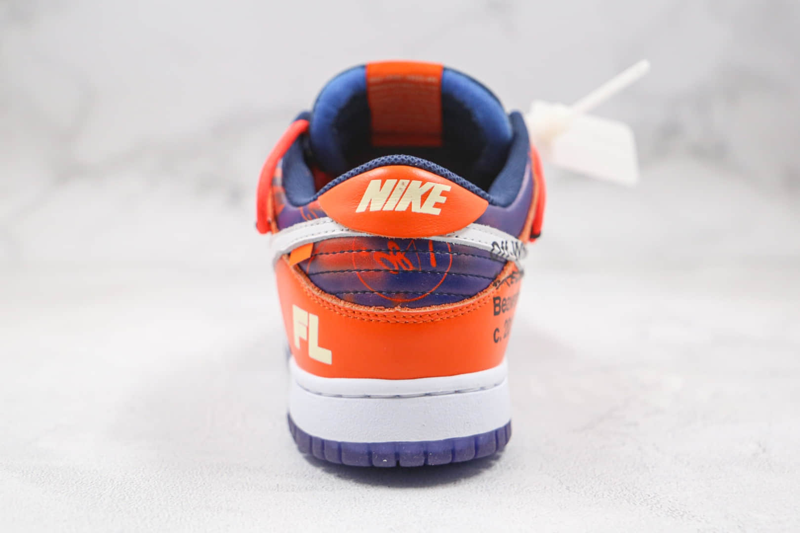 耐克Nike SB Dunk x OFF-WHITE联名款纯原版本低帮SB DUNK蓝橙色板鞋原档案数据开发原盒原标 货号：CT0856-801