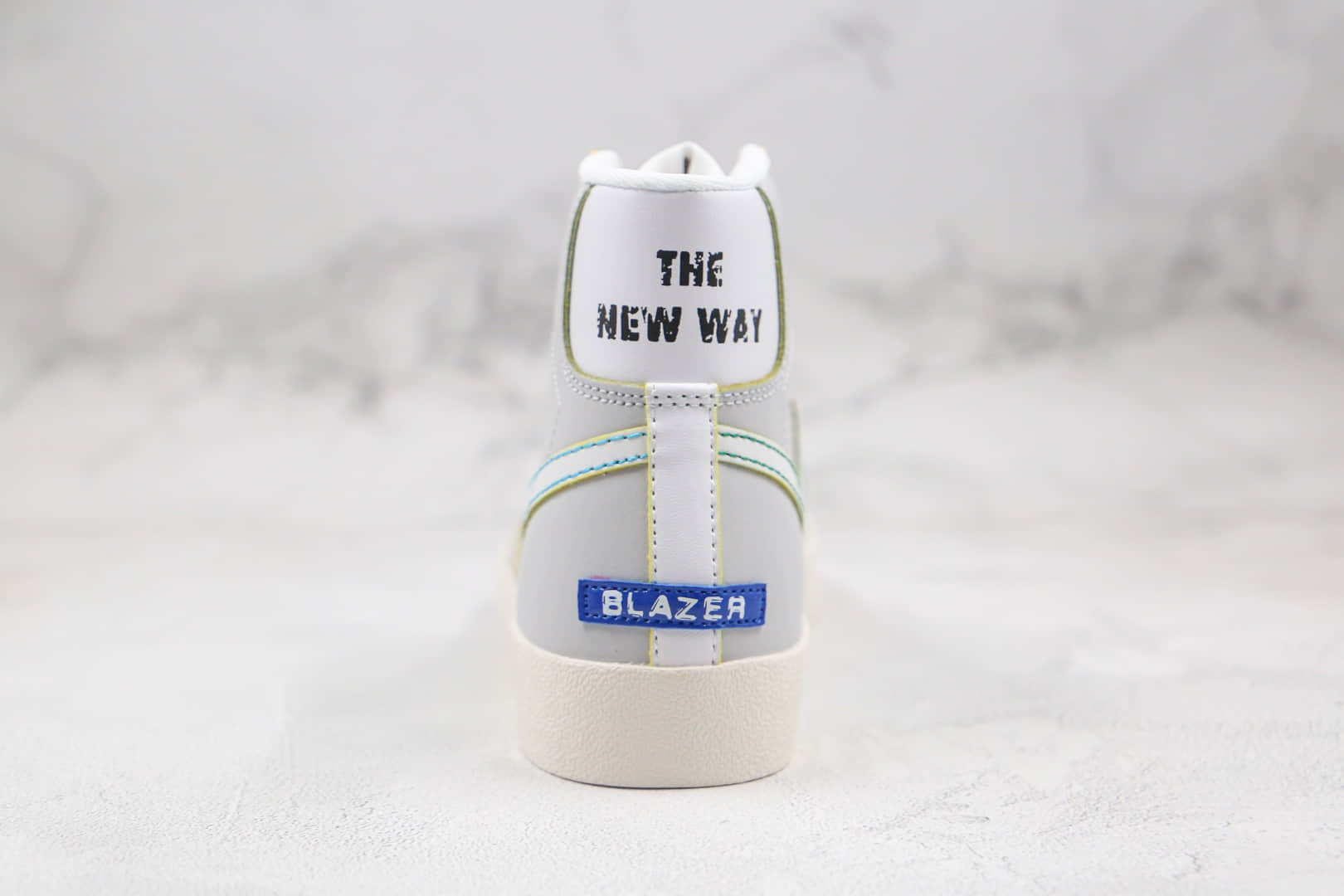 耐克Nike Blazer Mid '77 Label Maker纯原版本中帮开拓者刮刮乐开口笑板鞋鞋面正确可撕 货号:DC5203-100