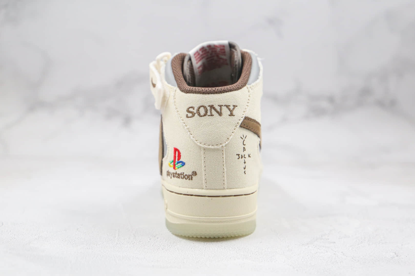 耐克Nike Air Force1 Mid x Playstation x Nike Travis Scott三方联名款纯原版本中帮空军一号倒钩板鞋内置气垫 货号:BQ5028-202