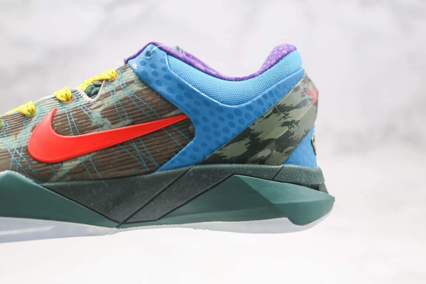 耐克Nike Zoom Kobe 7 Cheetah纯原版本科比7代迷彩绿橙色篮球鞋内置碳板气垫支持实战 货号:488371-200
