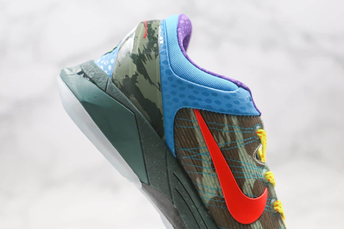 耐克Nike Zoom Kobe 7 Cheetah纯原版本科比7代迷彩绿橙色篮球鞋内置碳板气垫支持实战 货号:488371-200