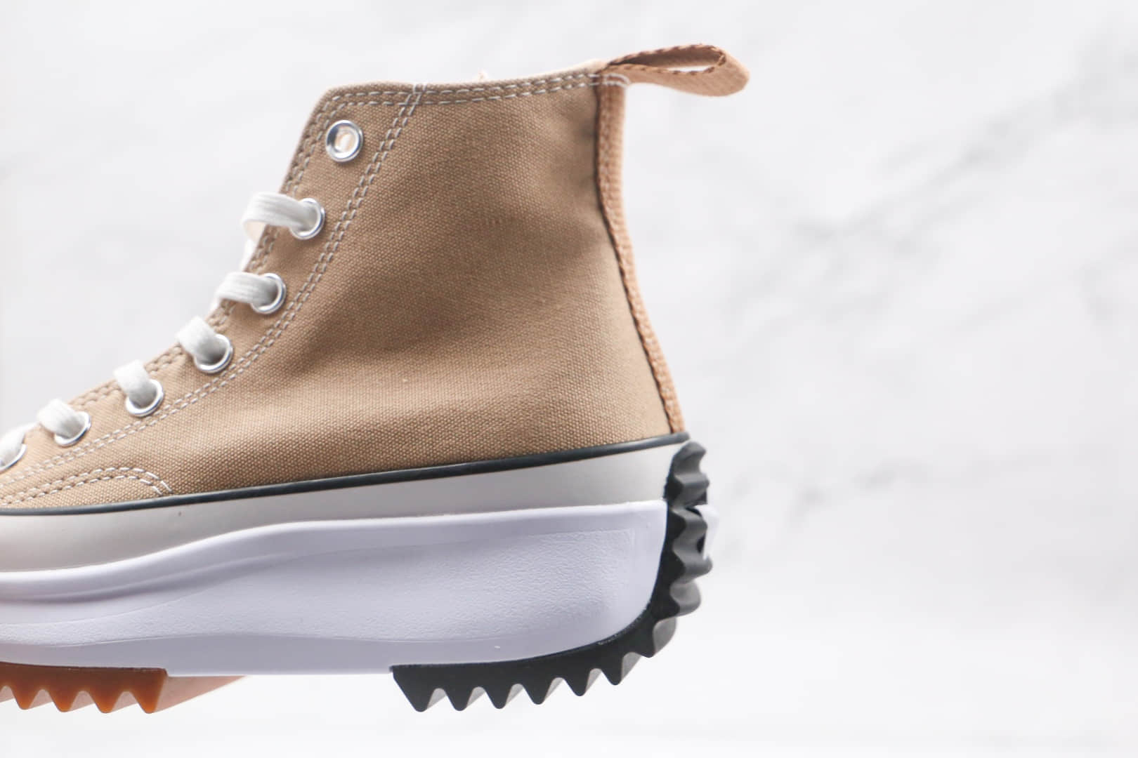 匡威Converse Run Star Hike1970S公司级版本高帮松糕锯齿奶茶色厚底帆布鞋原楦头纸板打造 货号:166802C