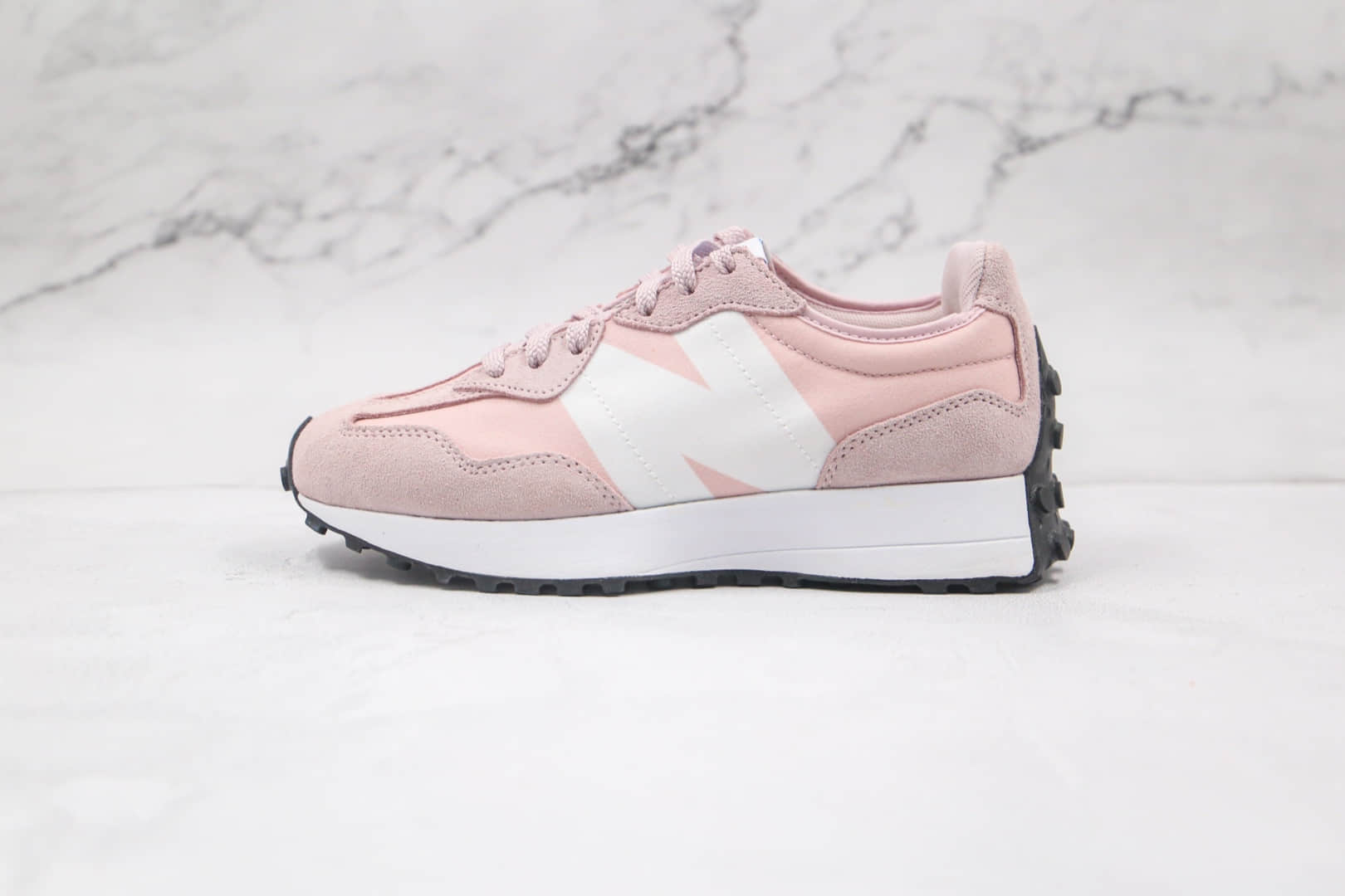 新百伦New Balance 327纯原版本复古慢跑鞋NB327粉白色原盒原标原档案数据开发 货号:MS327CKC