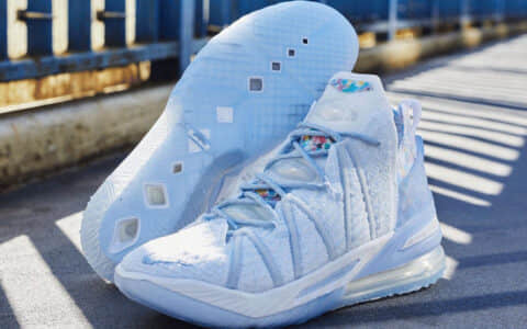 清爽冰蓝!詹姆斯LeBron 18新配色即将登场! 货号:CW3156-400