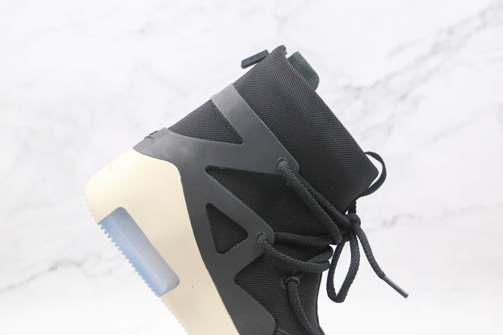 耐克Nike Air Fear of God 1 String The Question x FOG联名款纯原版本恐惧上帝高帮黑色拉链款原盒配件齐全 货号:AR4237-902