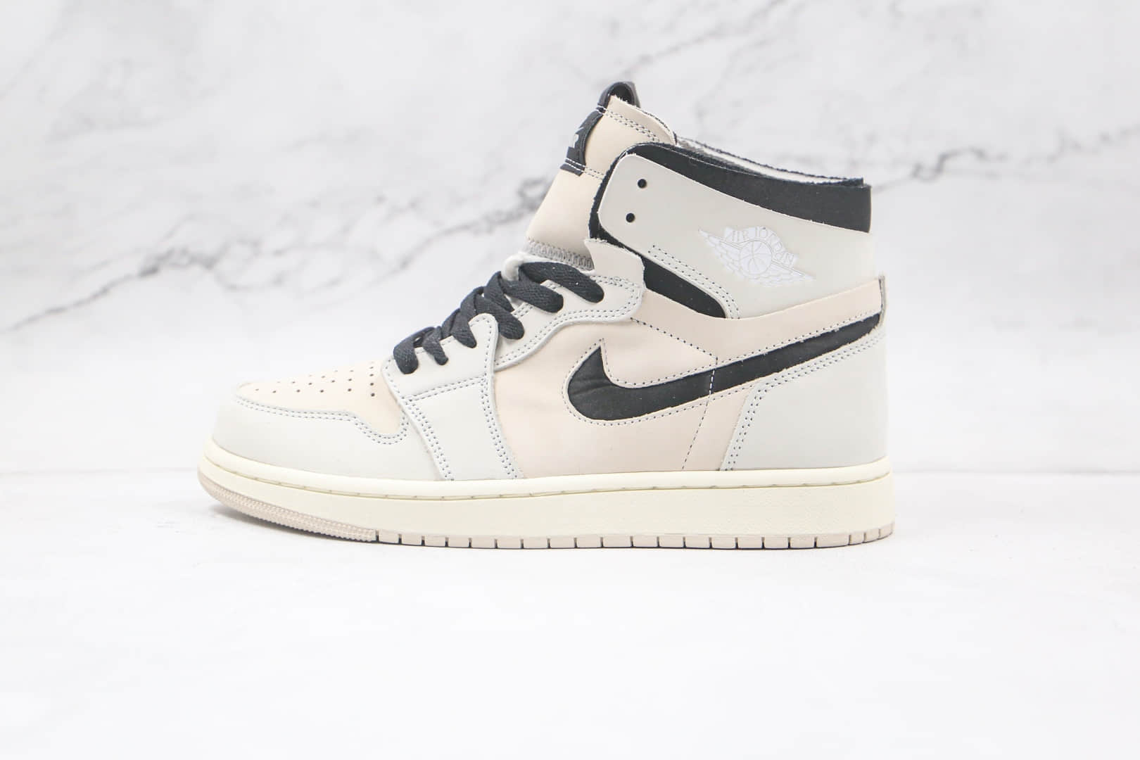 乔丹Air Jordan 1 Zoom Air CMFT Summit White纯原版本高帮AJ1米白珍珠奶茶板鞋正确后跟定型 货号:CT0979-601