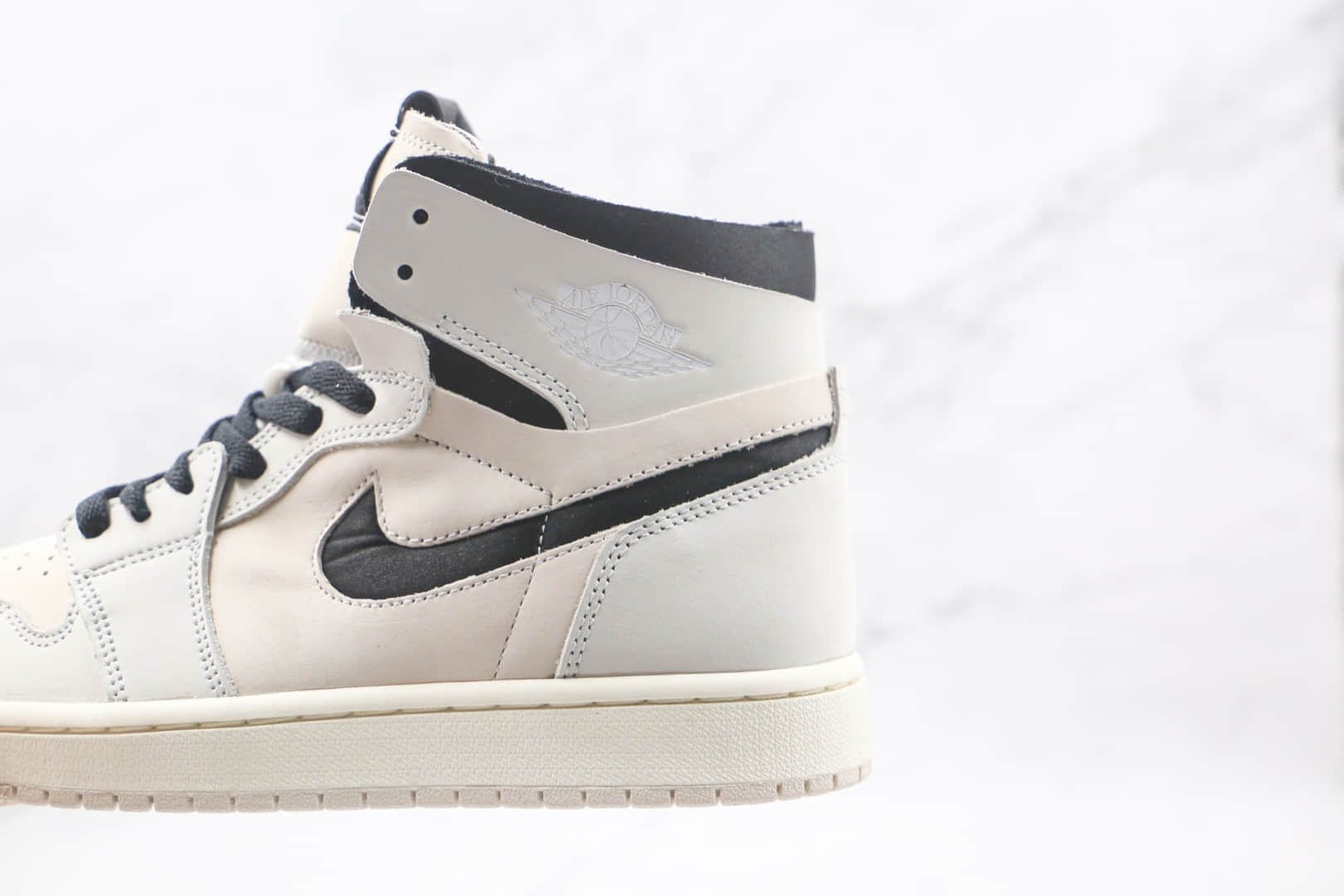 乔丹Air Jordan 1 Zoom Air CMFT Summit White纯原版本高帮AJ1米白珍珠奶茶板鞋正确后跟定型 货号:CT0979-601