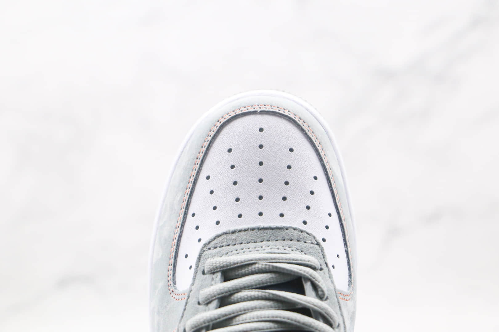 耐克Nike Air Force 1 '07纯原版本低帮空军一号灰蓝拼接猪八板鞋内置气垫 货号:CQ5059-103