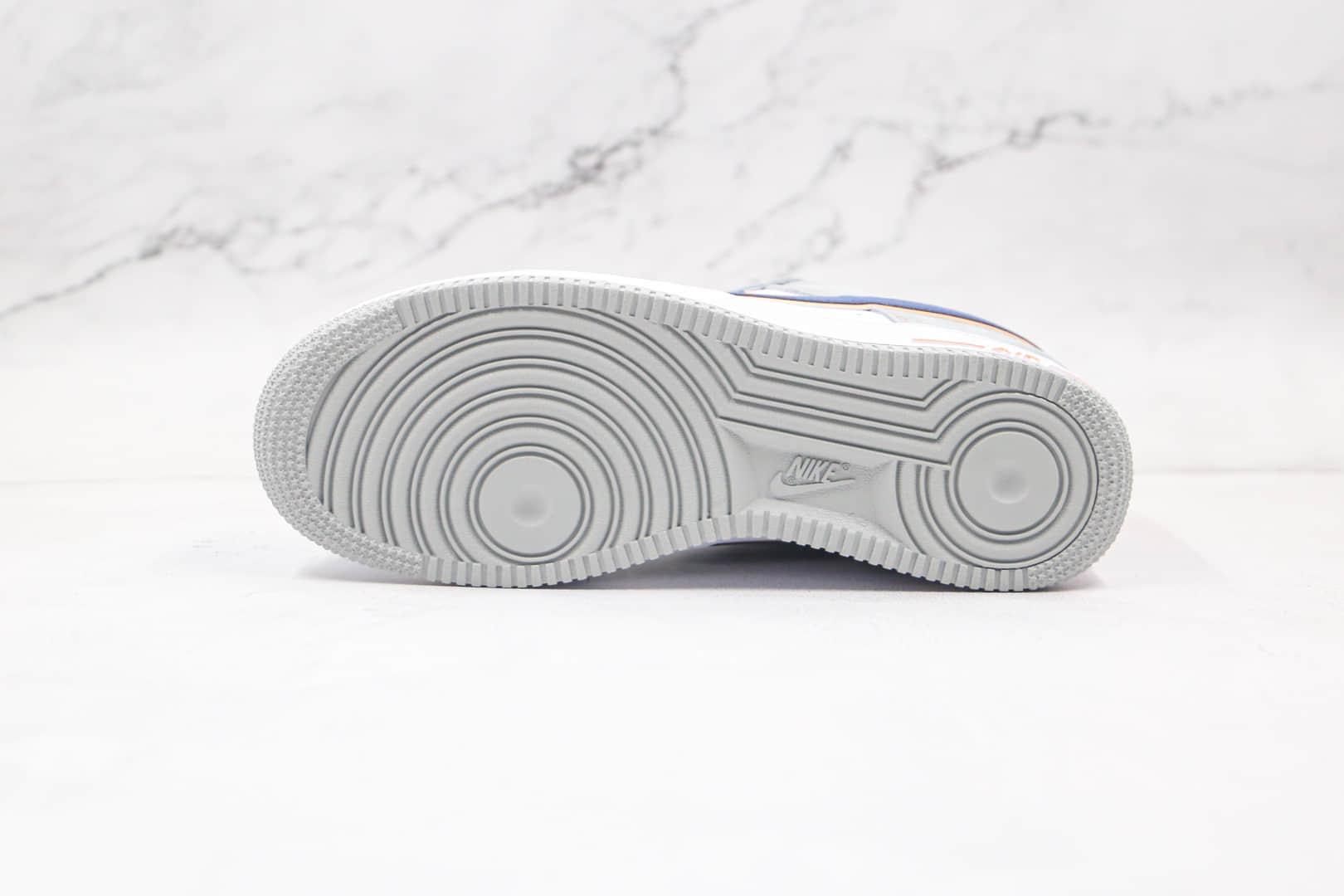 耐克Nike Air Force 1 '07纯原版本低帮空军一号灰蓝拼接猪八板鞋内置气垫 货号:CQ5059-103