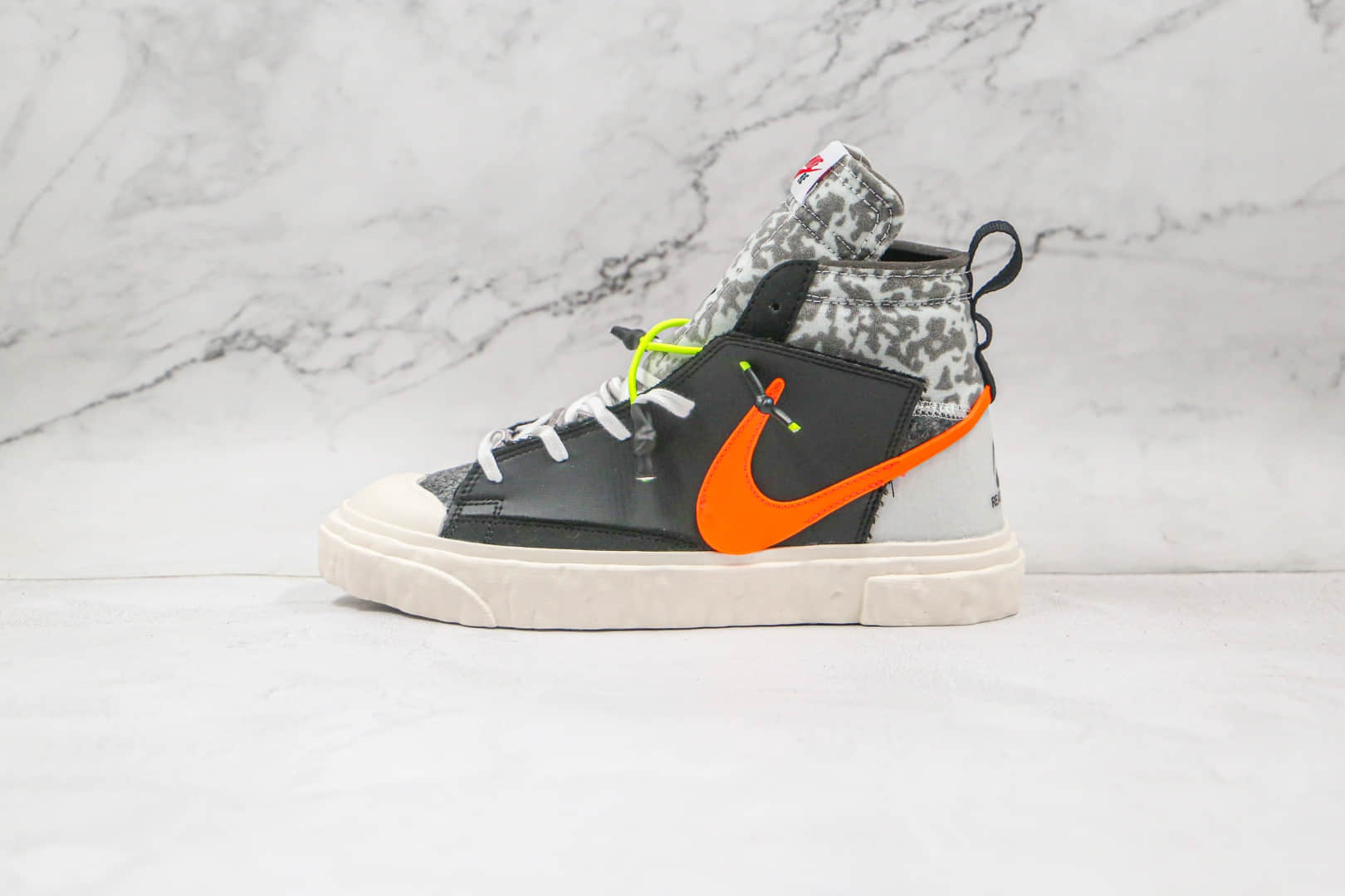 耐克NiKe Blazer Mid x READYMADE联名款纯原版本黑橙解构开拓者板鞋原档案数据开发 货号:CZ3589-001
