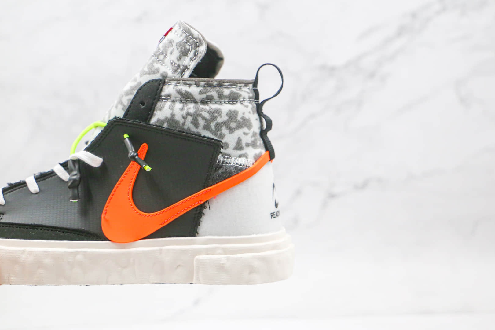 耐克NiKe Blazer Mid x READYMADE联名款纯原版本黑橙解构开拓者板鞋原档案数据开发 货号:CZ3589-001