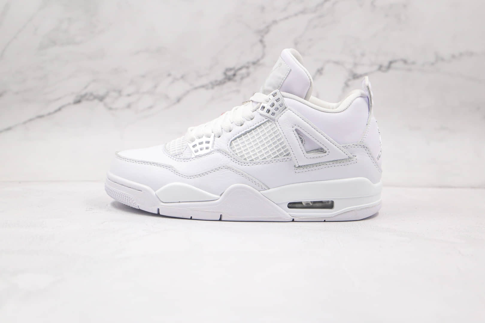 乔丹Air Jordan 4 SE纯原版本高帮AJ4纯白篮球鞋原楦头纸板打造原盒原标 货号:308497-100