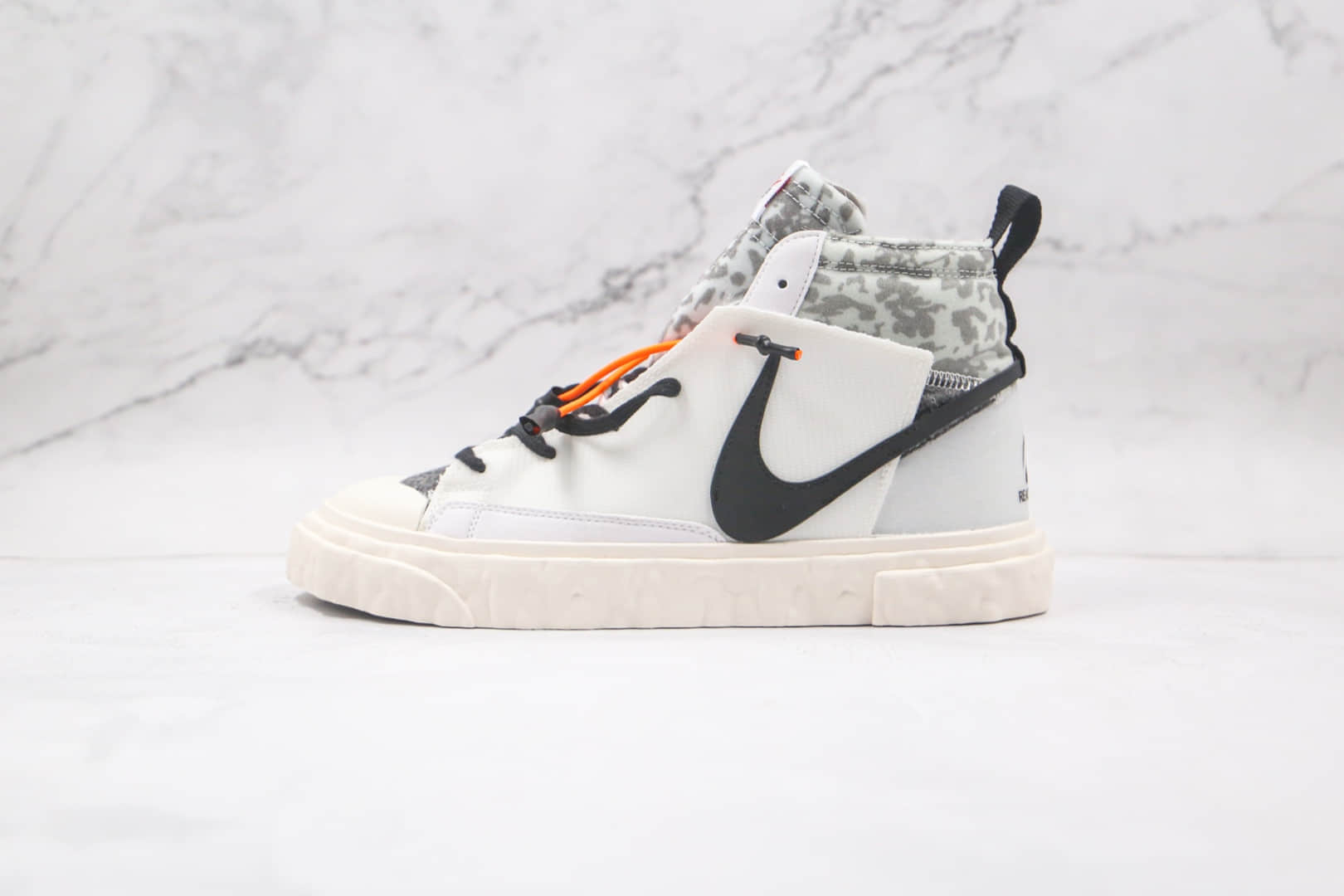 耐克Nike Blazer Mid x READYMADE联名款纯原版本开拓者解构白黑豹纹板鞋原档案数据开发 货号：CZ3589-100