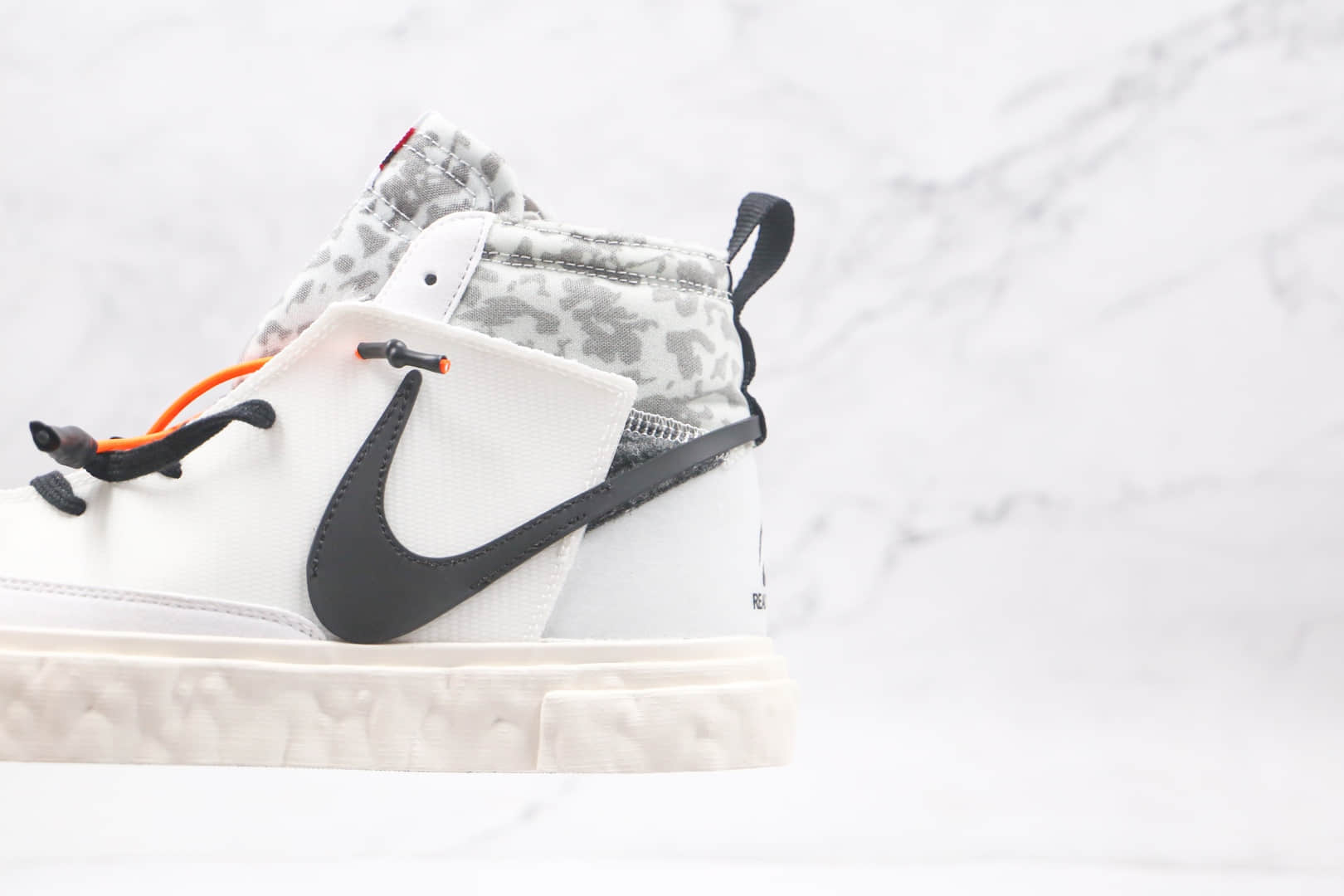 耐克Nike Blazer Mid x READYMADE联名款纯原版本开拓者解构白黑豹纹板鞋原档案数据开发 货号：CZ3589-100