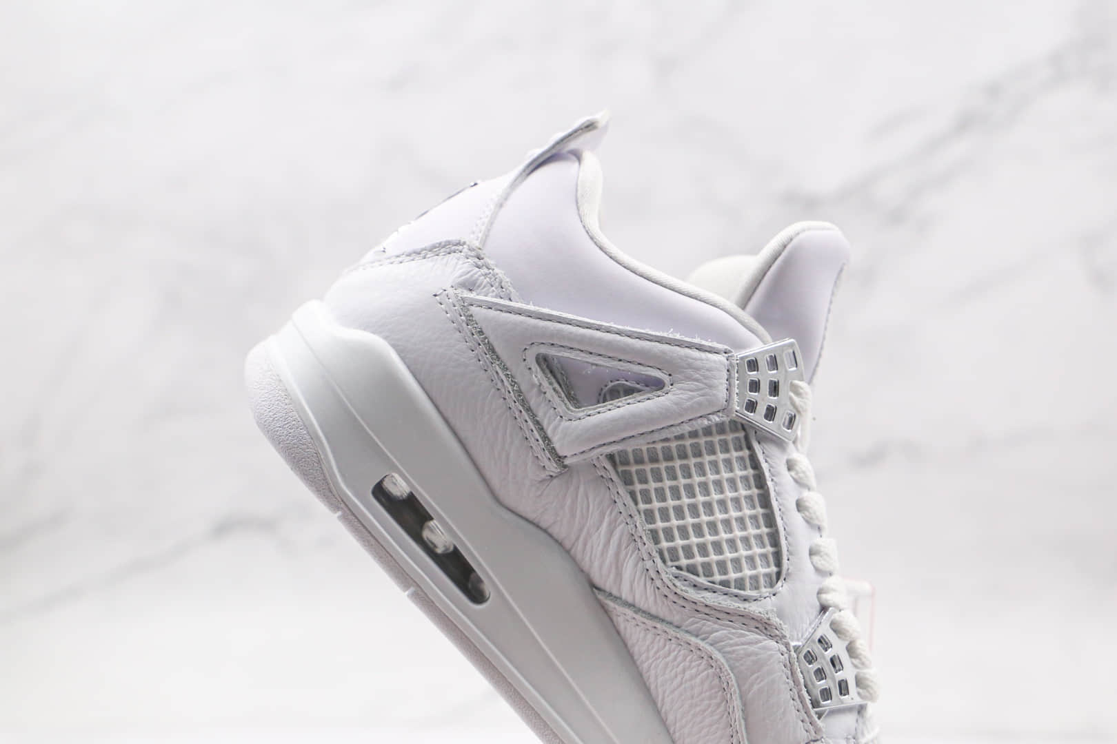 乔丹Air Jordan 4 SE纯原版本高帮AJ4纯白篮球鞋原楦头纸板打造原盒原标 货号:308497-100