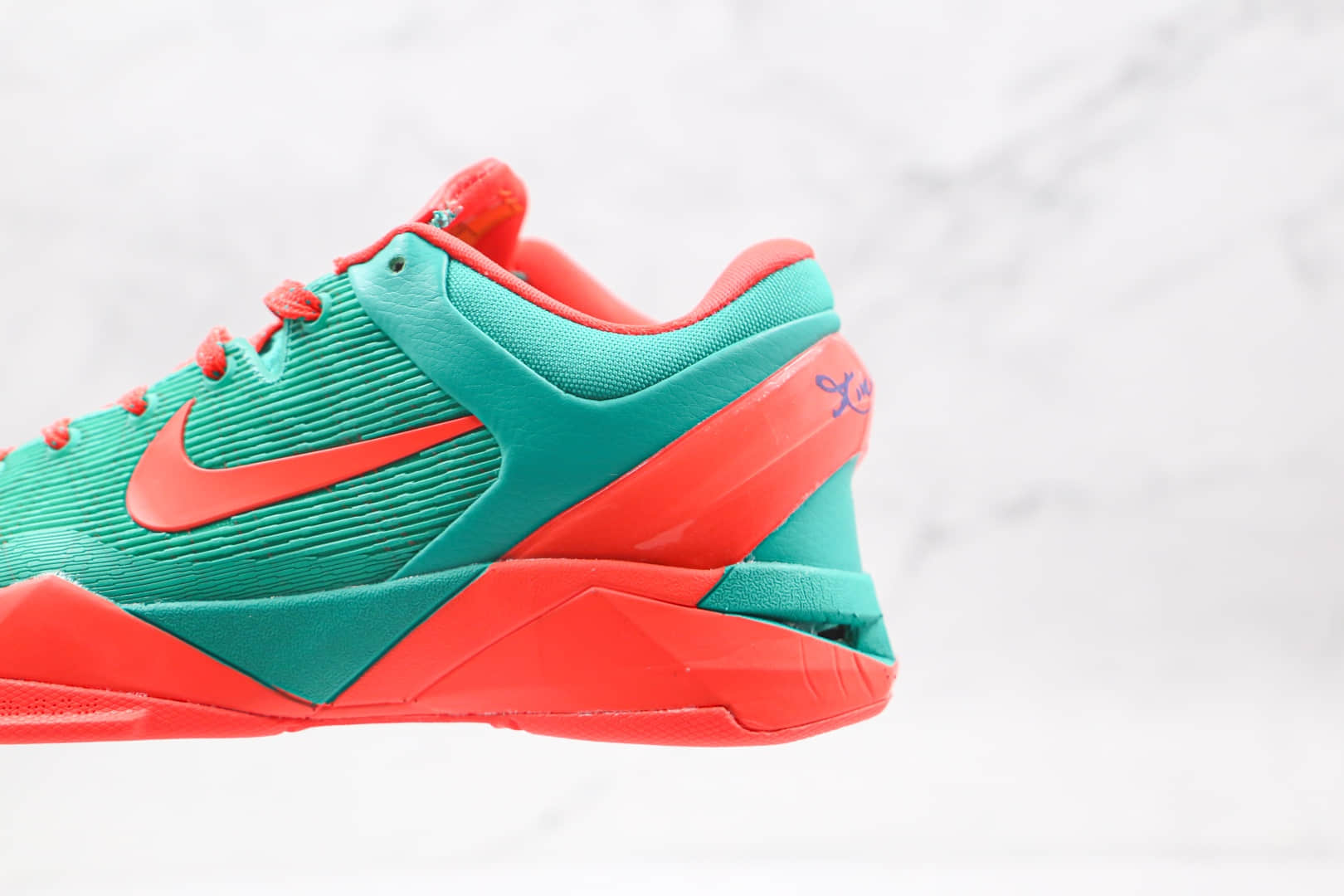 耐克Nike Zoom Kobe 7公司级版本科比7代巴塞罗那绿橙色实战篮球鞋内置气垫 货号:488371-301