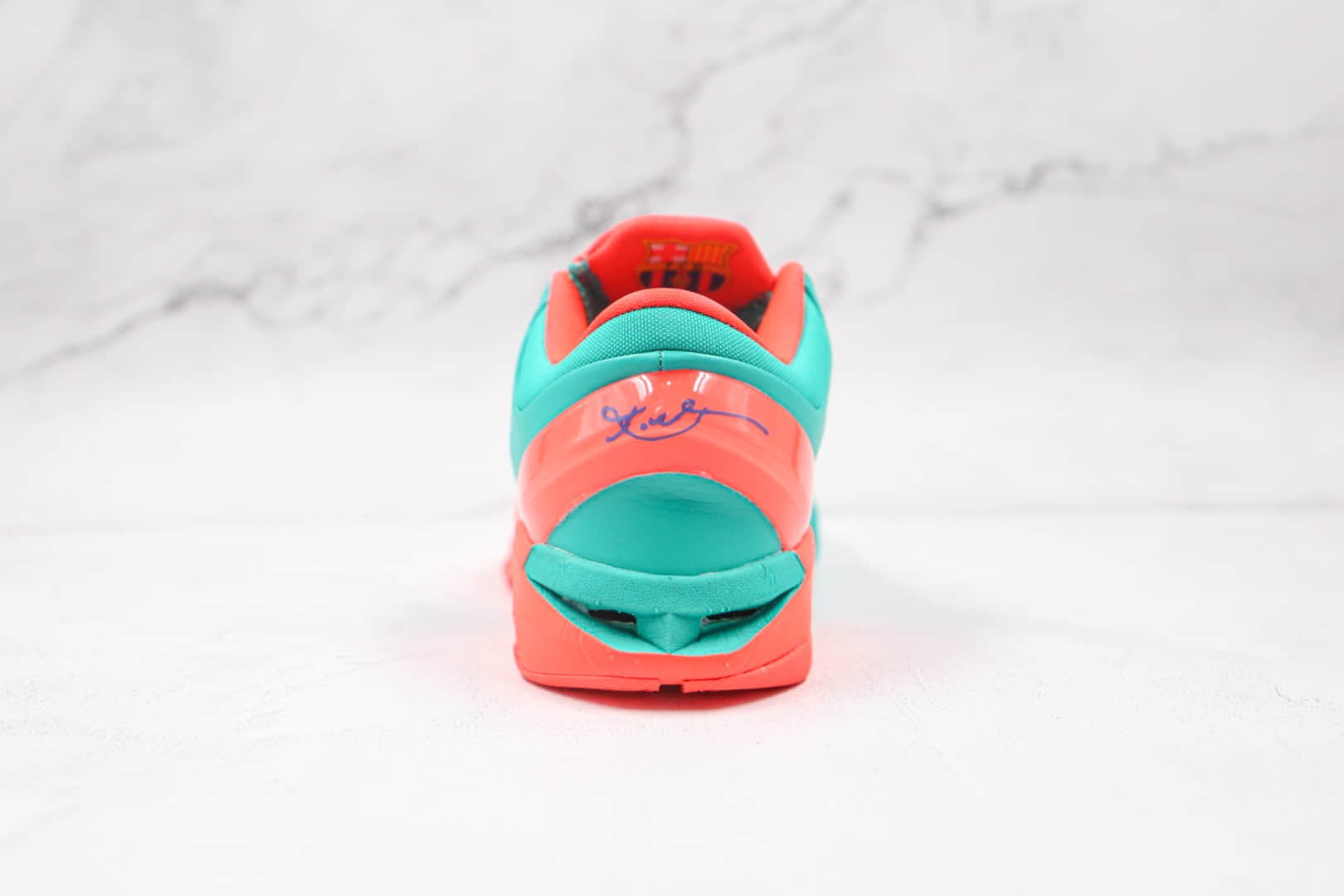 耐克Nike Zoom Kobe 7公司级版本科比7代巴塞罗那绿橙色实战篮球鞋内置气垫 货号:488371-301