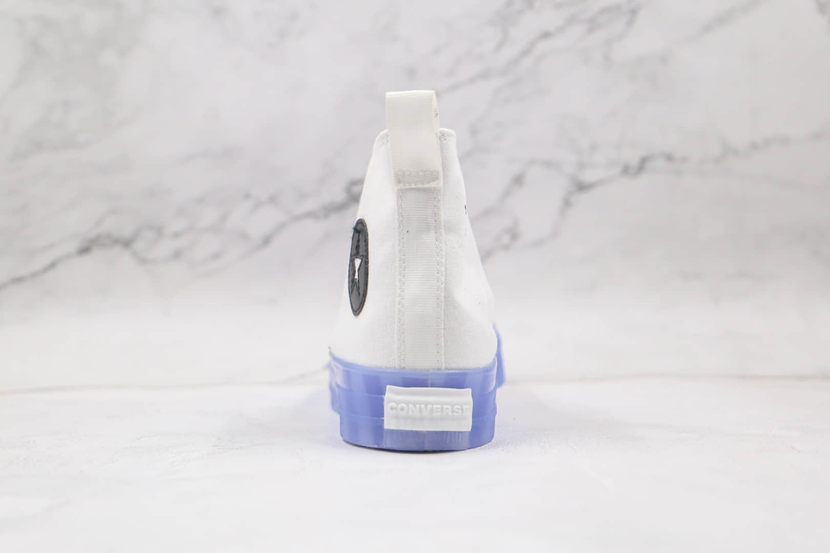 匡威CONVERSE ALL STAR 2021公司级版本高帮果冻透明底闪电白蓝黑帆布鞋2021春季新款 货号:169468C