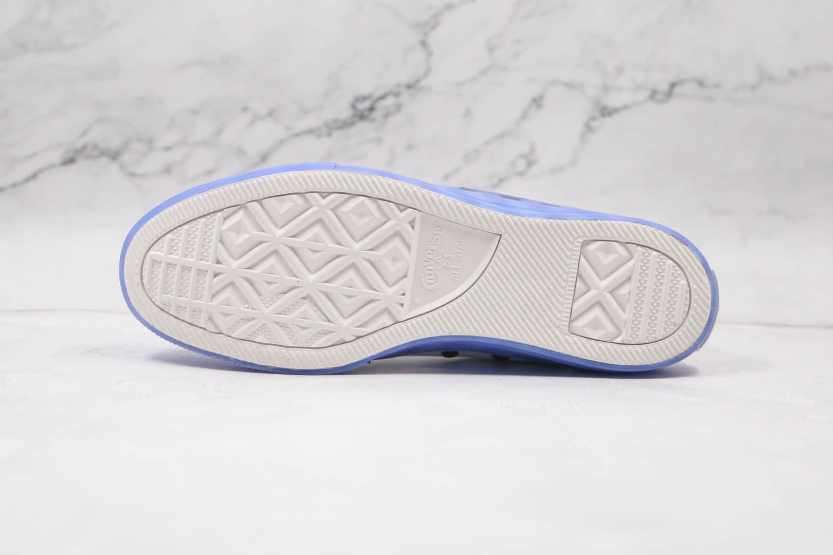 匡威CONVERSE ALL STAR 2021公司级版本高帮果冻透明底闪电白蓝黑帆布鞋2021春季新款 货号:169468C