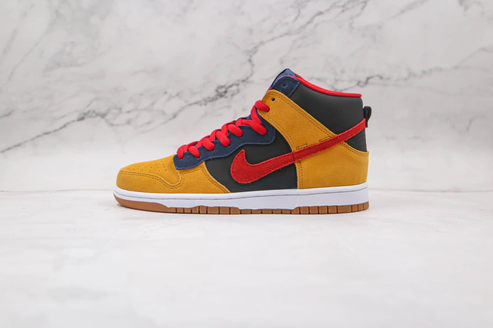 耐克Nike Dunk SB High纯原版本高帮SB DUNK帕帕熊黑黄红蓝色板鞋原楦头纸板打造 货号:313171-400