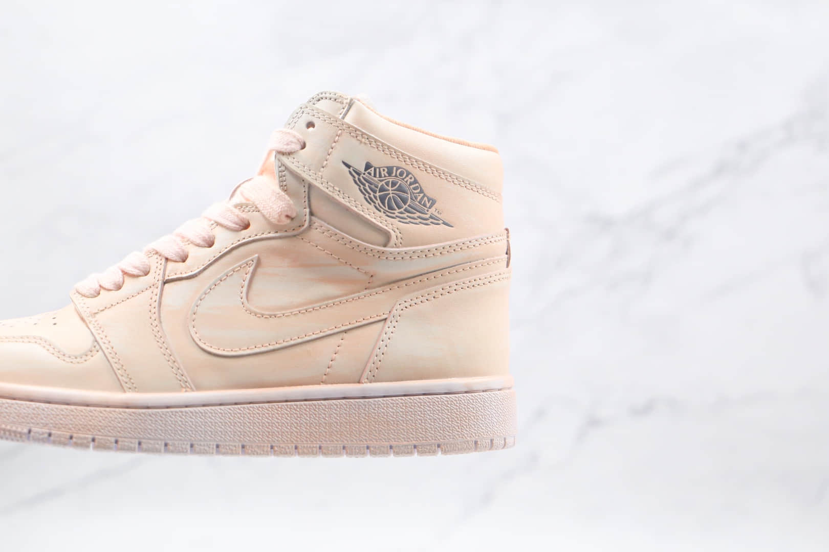 乔丹Air Jordan 1 Artificial brush color纯原版本高帮AJ1淡橘色擦色板鞋原档案数据开发 货号:BQ6817-204
