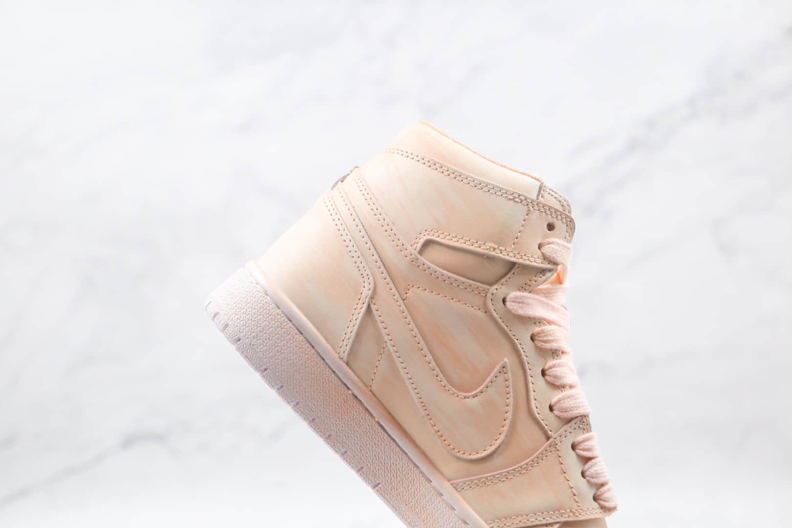 乔丹Air Jordan 1 Artificial brush color纯原版本高帮AJ1淡橘色擦色板鞋原档案数据开发 货号:BQ6817-204