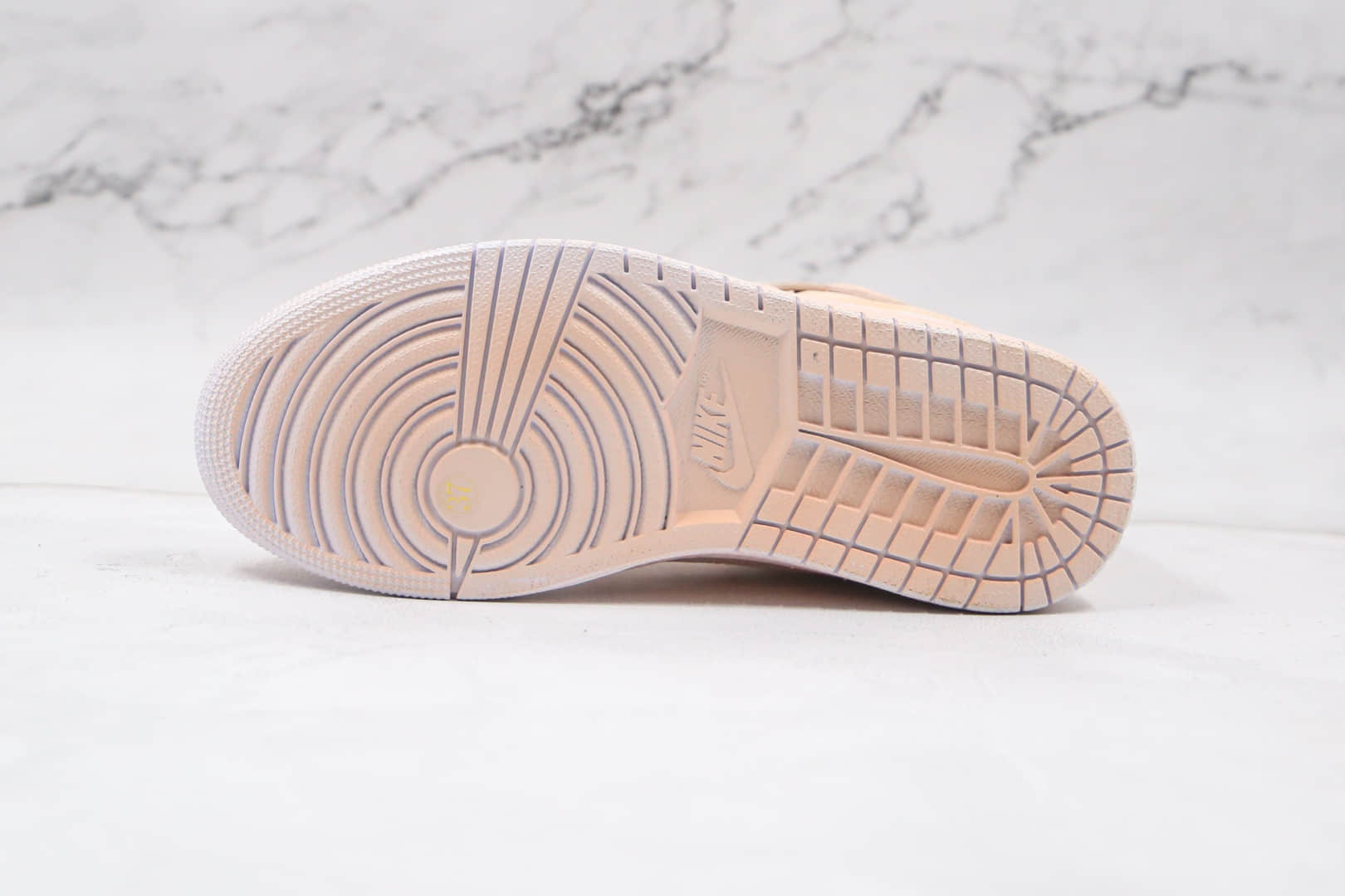 乔丹Air Jordan 1 Artificial brush color纯原版本高帮AJ1淡橘色擦色板鞋原档案数据开发 货号:BQ6817-204