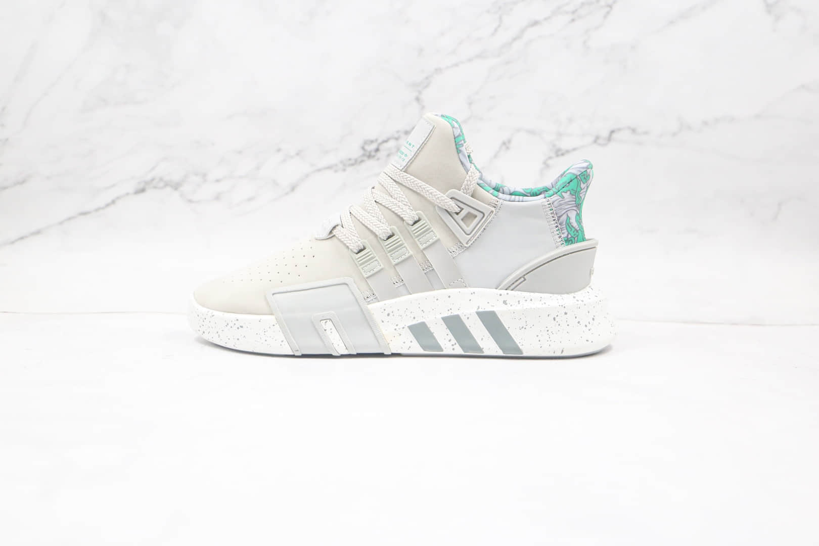 阿迪达斯Adidas EQT BASK ADV纯原版本皮面灰绿色喷点图纹EQT支撑者系列慢跑鞋原鞋开模一比一打造 货号:FU5838