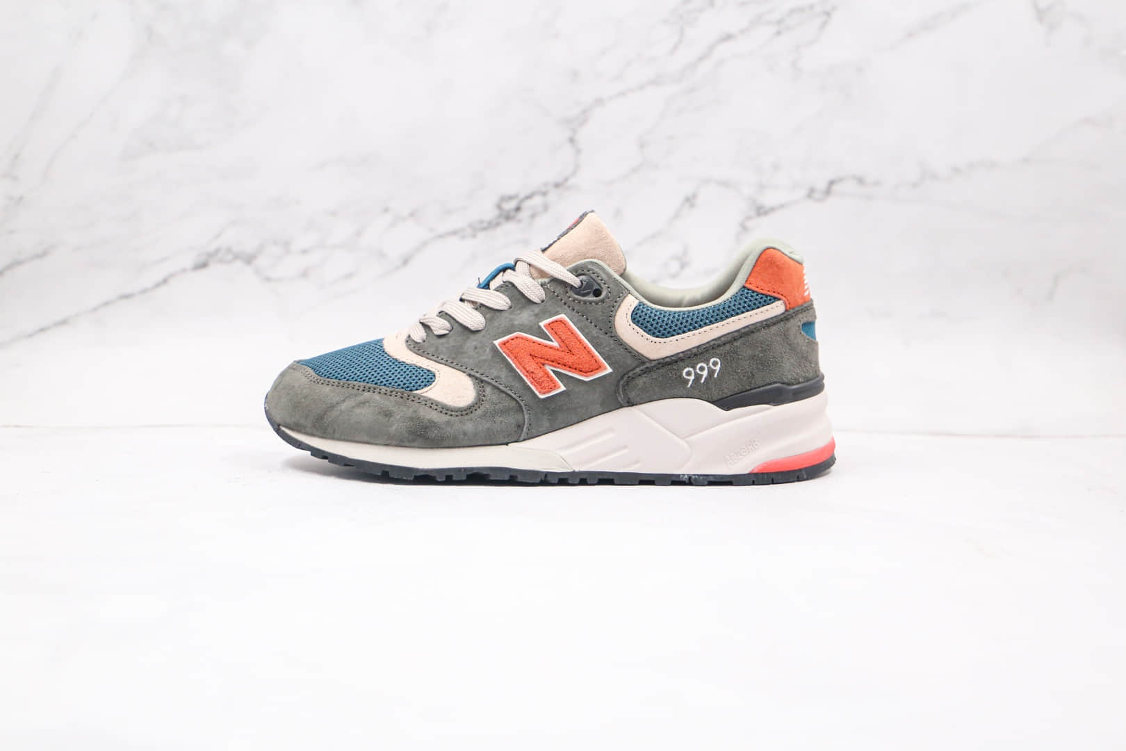 新百伦New Balance 999纯原版本灰橘蓝色NB999复古慢跑鞋原楦头纸板打造 货号:ML999JOL