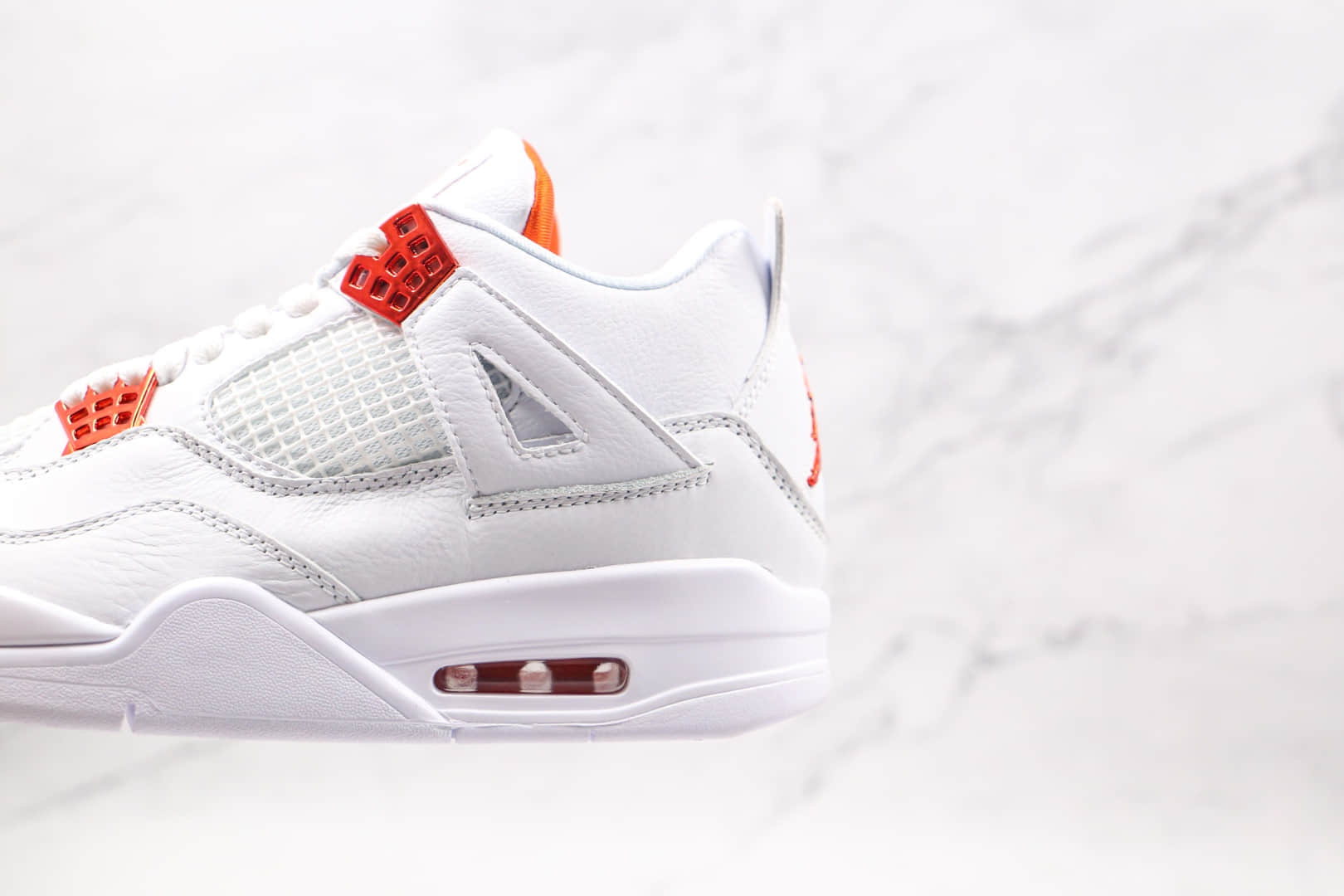 乔丹Air Jordan 4纯原版本高帮AJ4白橙篮球鞋内置气垫原盒原标 货号:CT8527-118