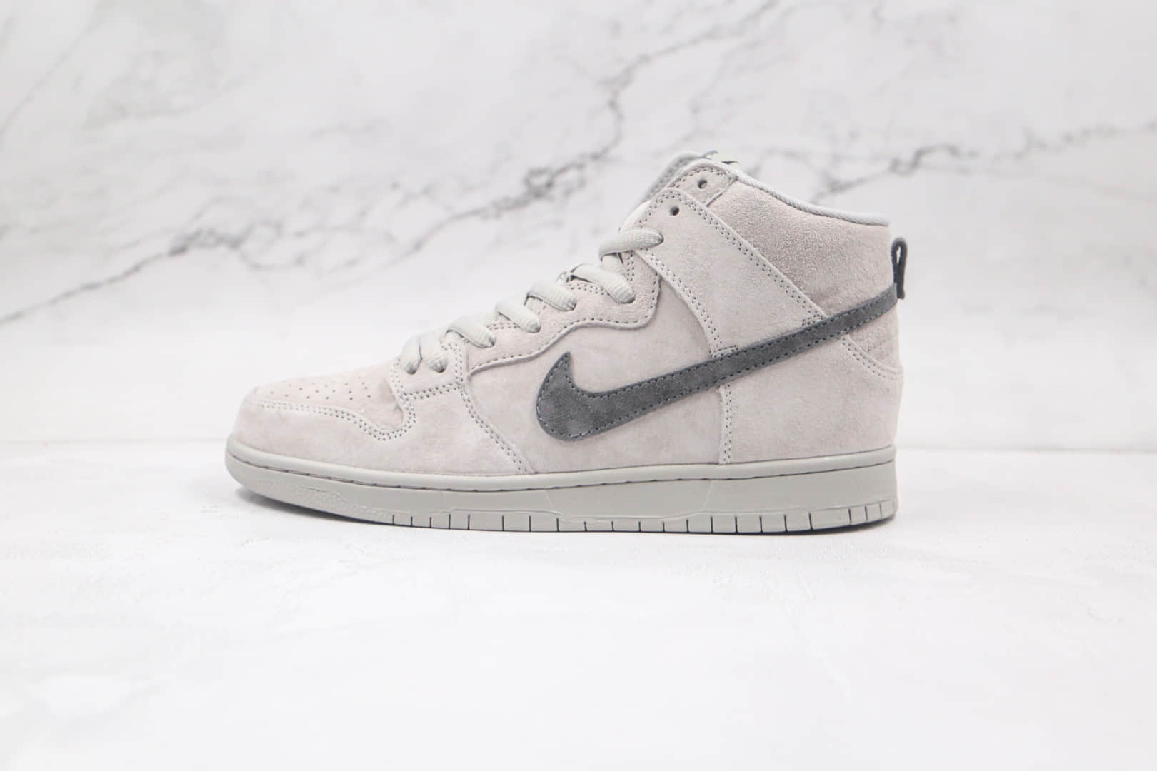 耐克Nike Dunk SB High PRM “Grey Box”纯原版本高帮SB板鞋灰色原厂皮料 货号:313171-036