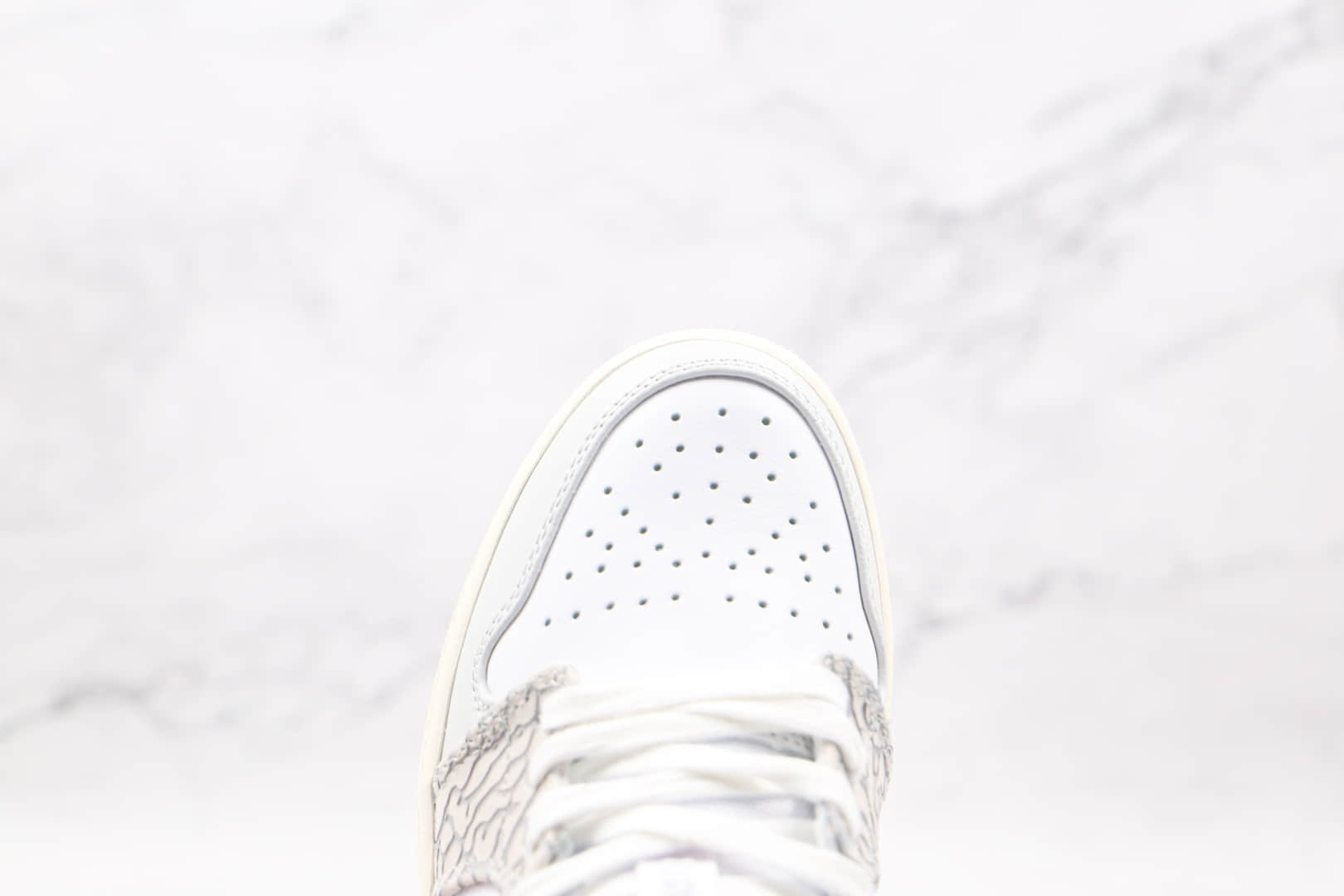 乔丹Air Jordan 1 Low PRM Elephant Print纯原版本低帮AJ1灰白大象爆裂纹板鞋原盒原标 货号:DH4269-100