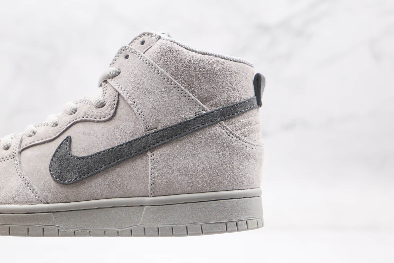 耐克Nike Dunk SB High PRM “Grey Box”纯原版本高帮SB板鞋灰色原厂皮料 货号:313171-036