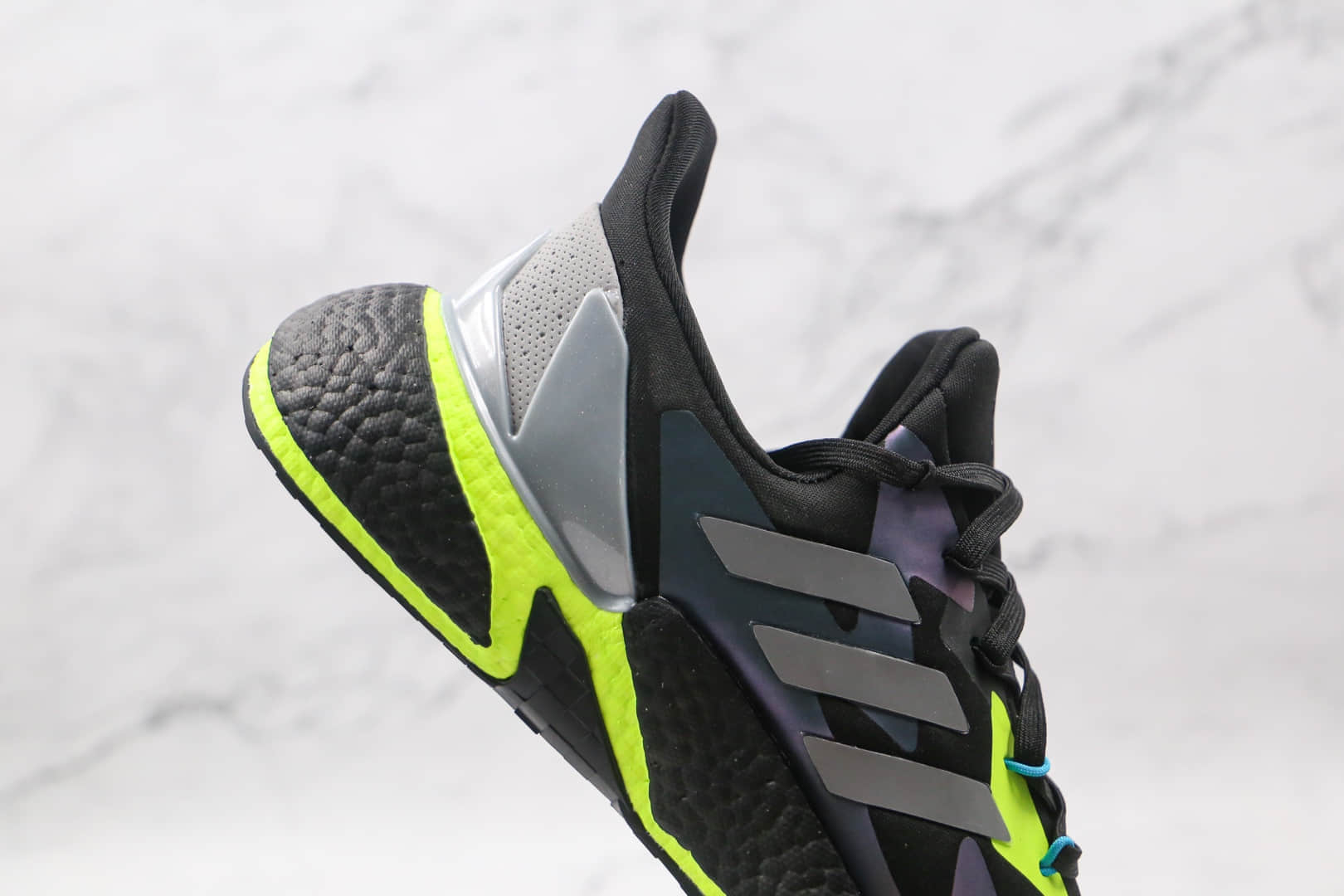 阿迪达斯Adidas X9000L4 Boost纯原版本爆米花X9000LF灰白绿跑鞋原盒原标 货号:FW8385