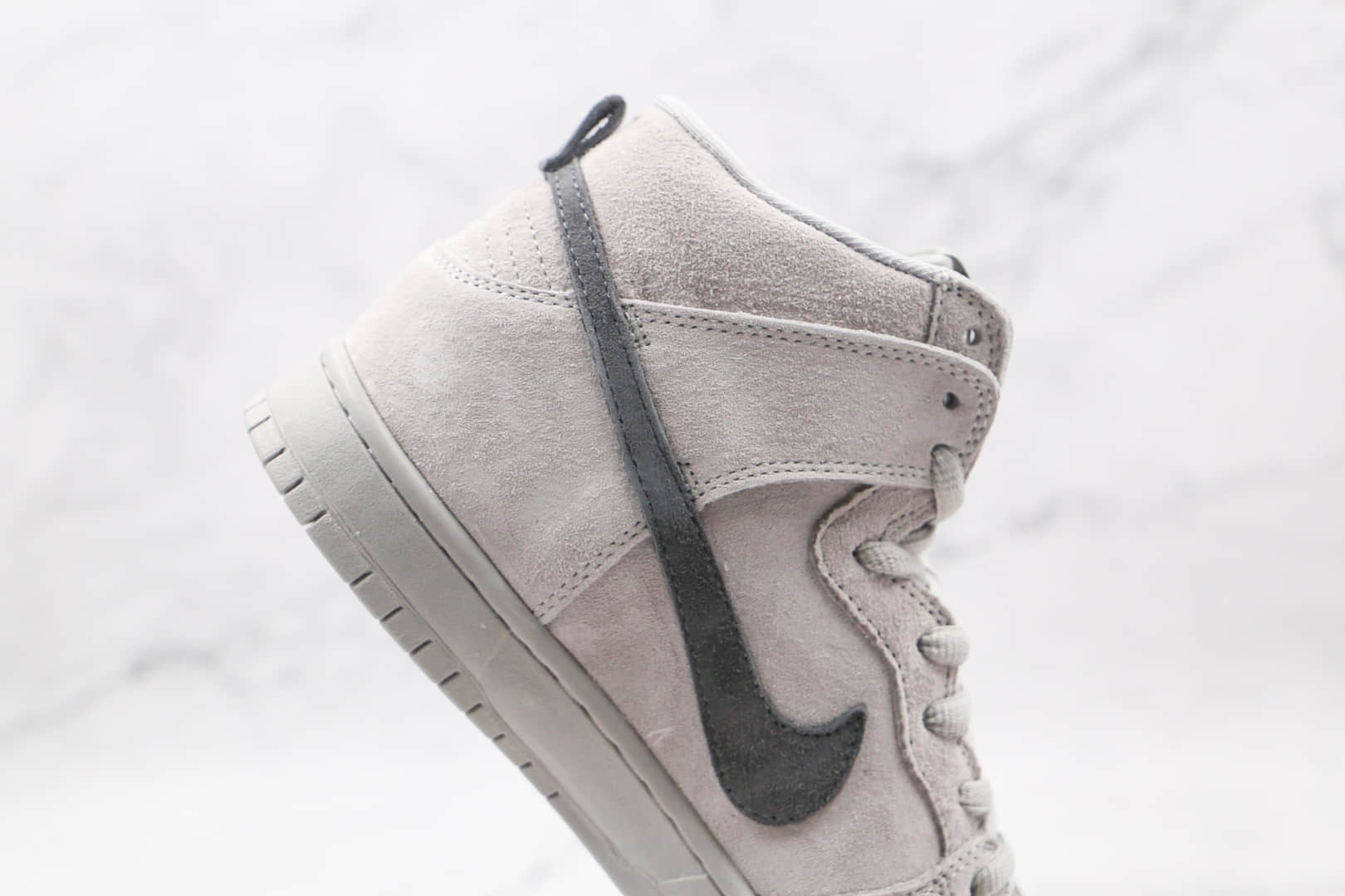 耐克Nike Dunk SB High PRM “Grey Box”纯原版本高帮SB板鞋灰色原厂皮料 货号:313171-036