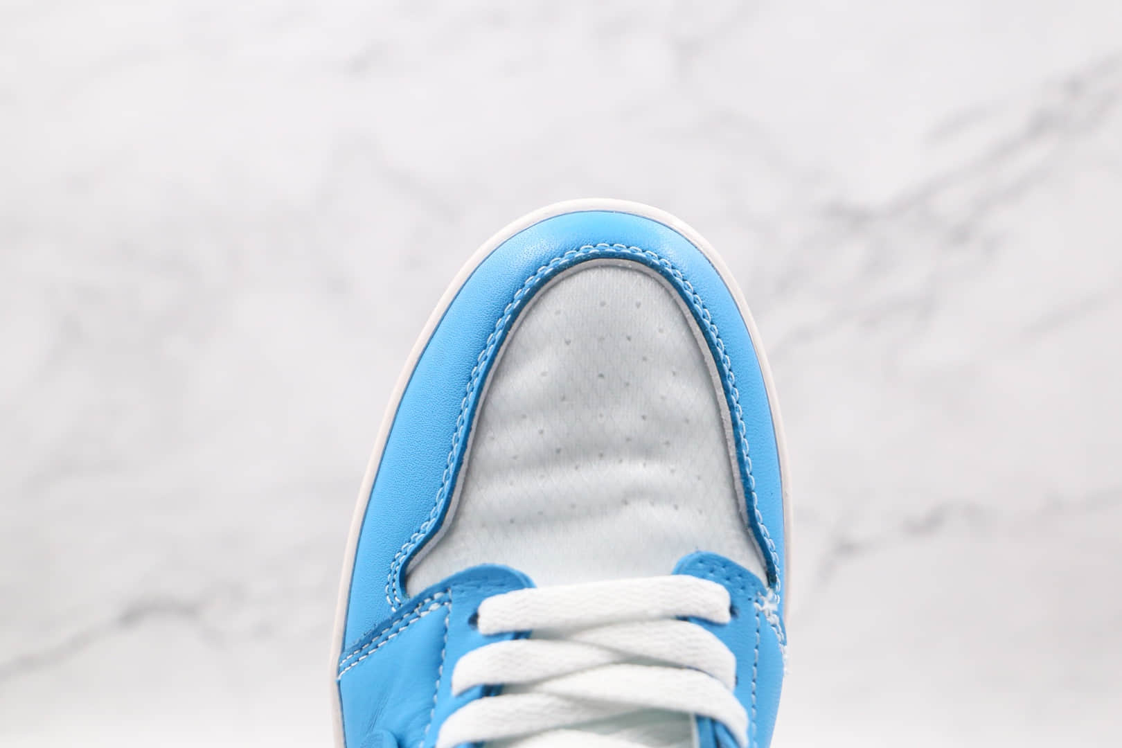 乔丹Air Jordan 1 x Off-White联名款纯原版本高帮AJ1白蓝色板鞋原盒原标 货号:AQ0818-148