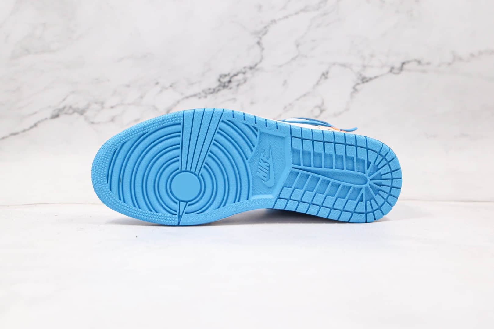 乔丹Air Jordan 1 x Off-White联名款纯原版本高帮AJ1白蓝色板鞋原盒原标 货号:AQ0818-148