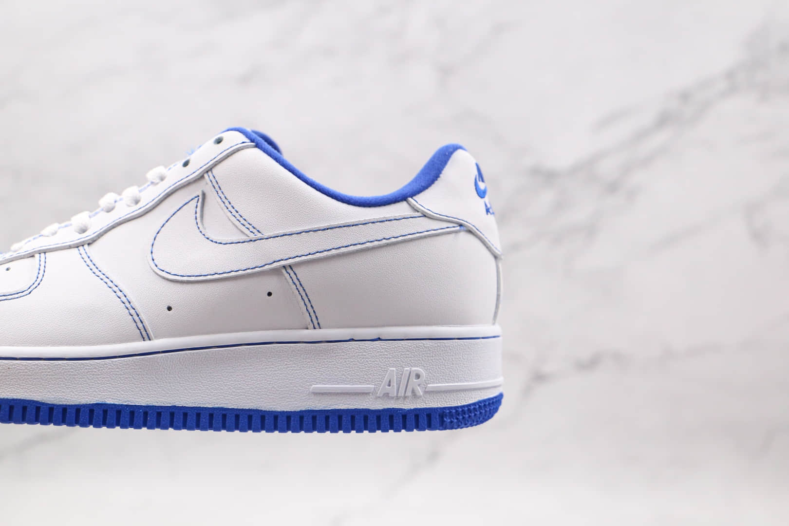 耐克Nike Air Force 1 07 White Black纯原版本低帮空军一号白蓝缝线板鞋内置全掌Sole气垫 货号:CV1752-101