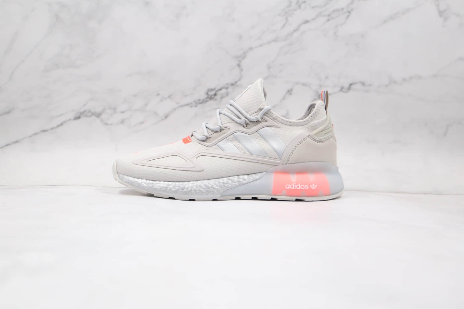 阿迪达斯Adidas Originals ZX 2K Boost纯原版本三叶草ZX 2K爆米花跑鞋灰色原楦头纸板打造 货号:FX7028